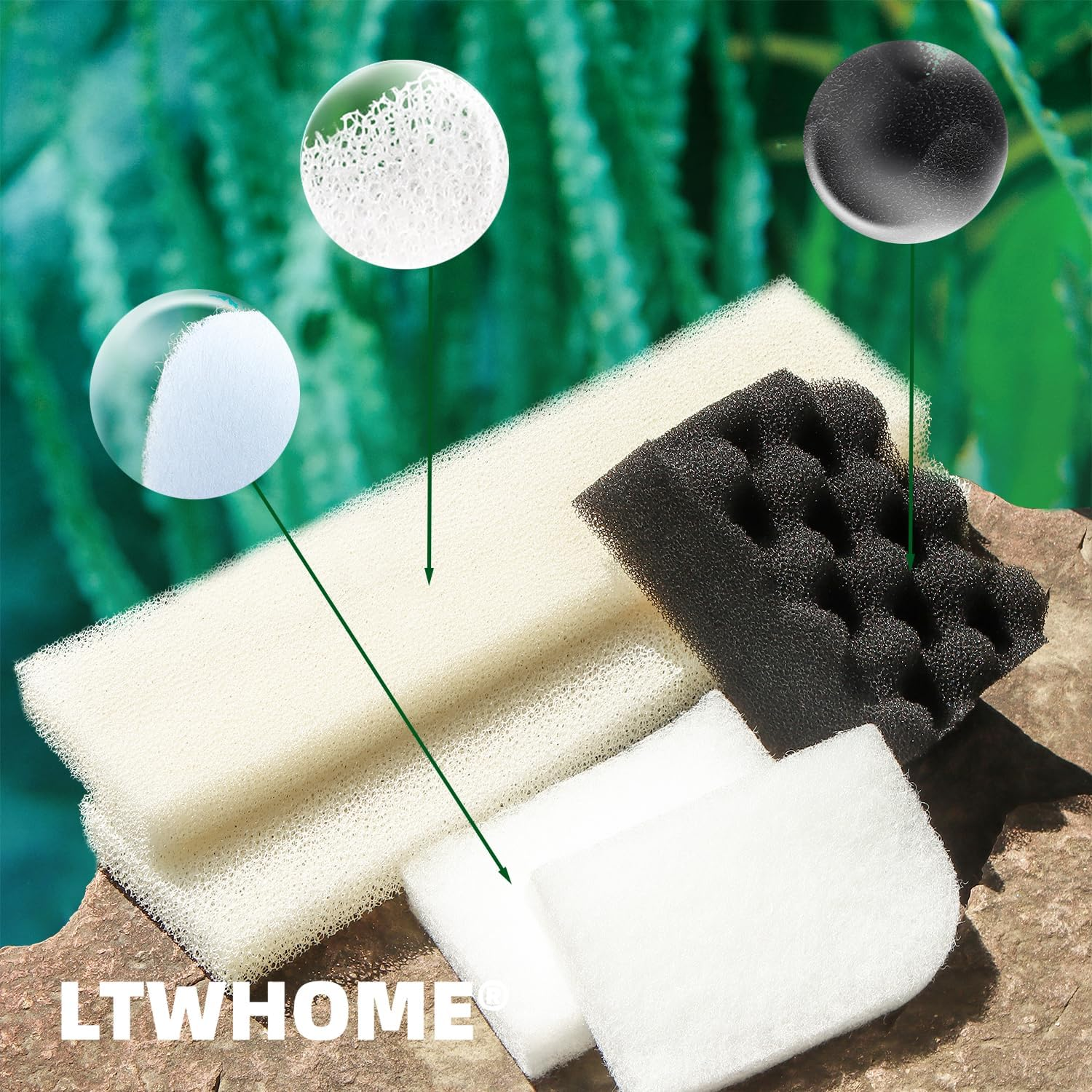 LTWHOME Value Pack of Foam Filters and Polishing Pads Set Fit for Fluval 404 405 406 (Pack of 30) image number 3