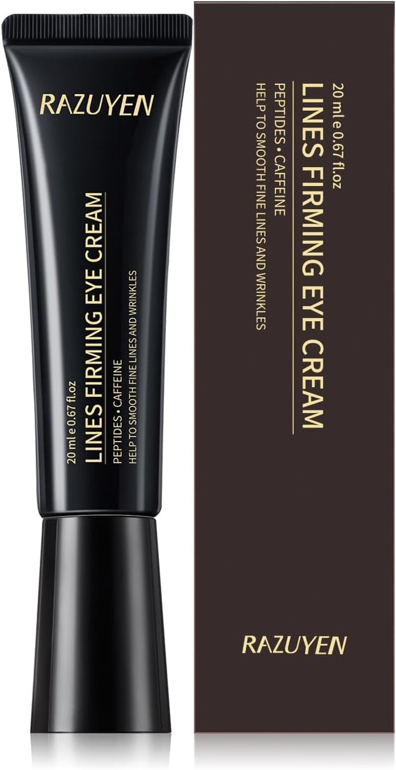 Under Eye Cream for Dark Circles, Puffiness and Wrinkles, Hyaluronic Acid + Peptide + Caffeine Eye Cream anti Aging, Hydrating Eye Care, 20Ml/0.67 Fl Oz image number 4