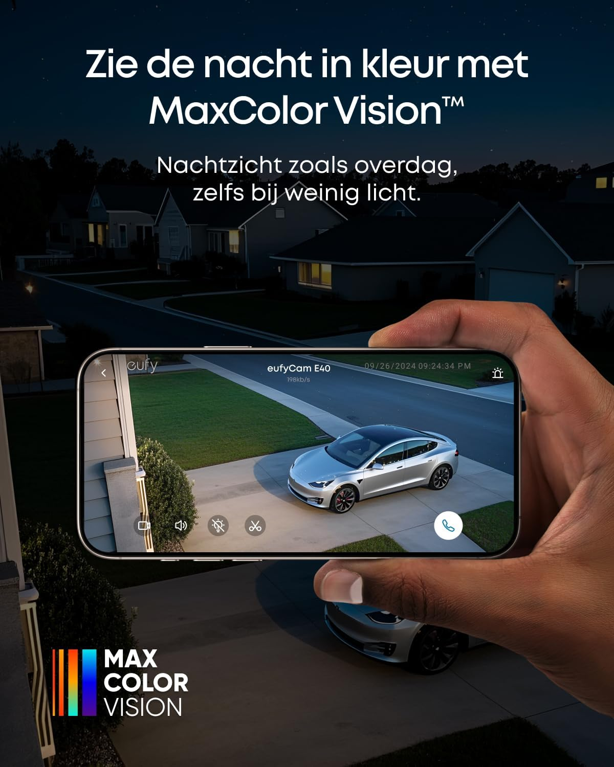 Eufy Security Eufycam E40 Additional Camera, Wireless Solar Outdoor Security Camera, 2K Resolution with Integrated Solar Panel, Maxcolor Night Vision image number 3