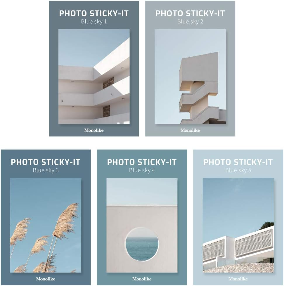 Monolike Feeling Sticky-It - 5P Set Self-Adhesive Memo Pad 50 Sheets