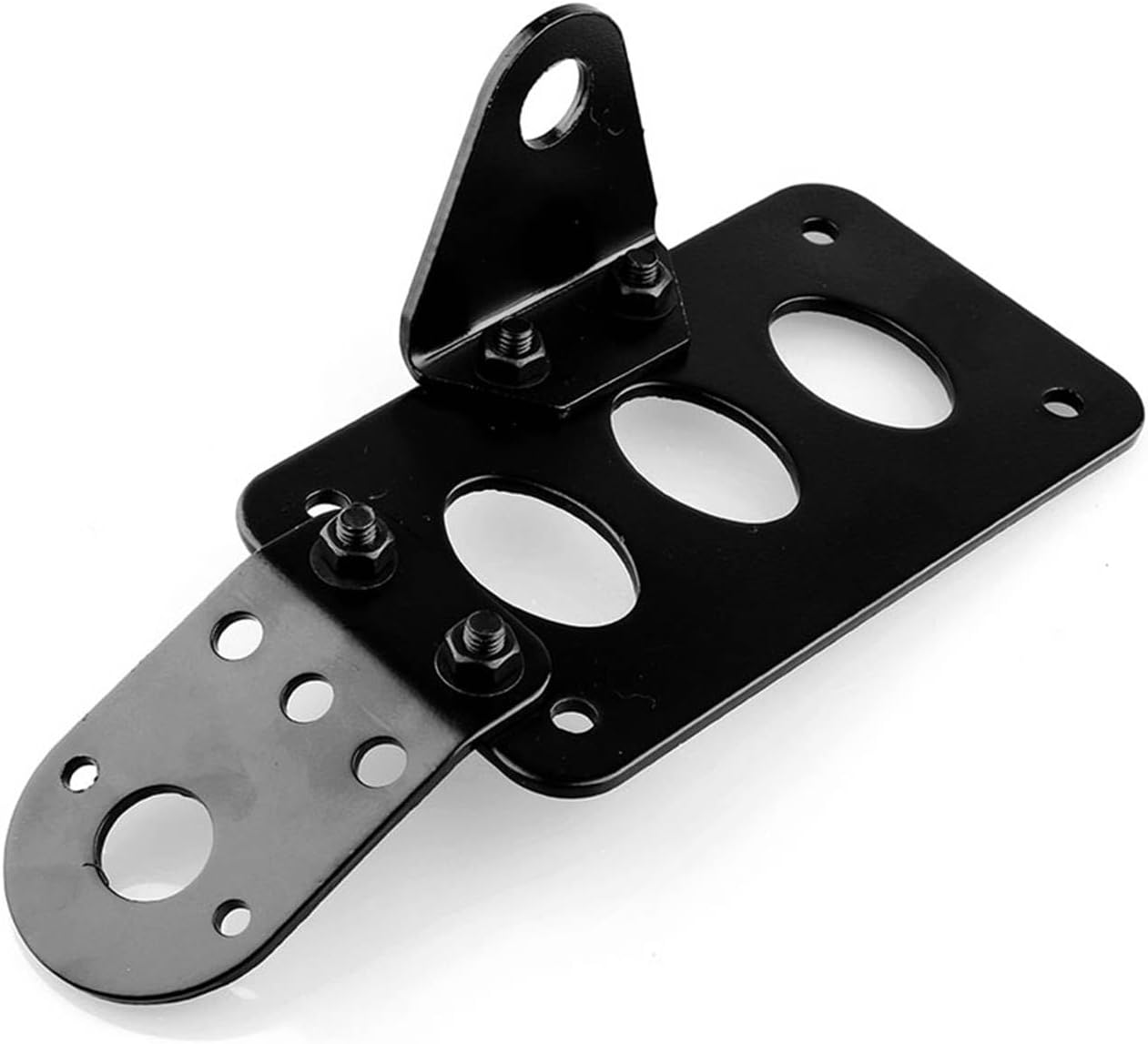 Motorcycle Brake Tail Light License Plate Side Mount Metal Bracket, Aluminum Alloy, Mounting image number 3