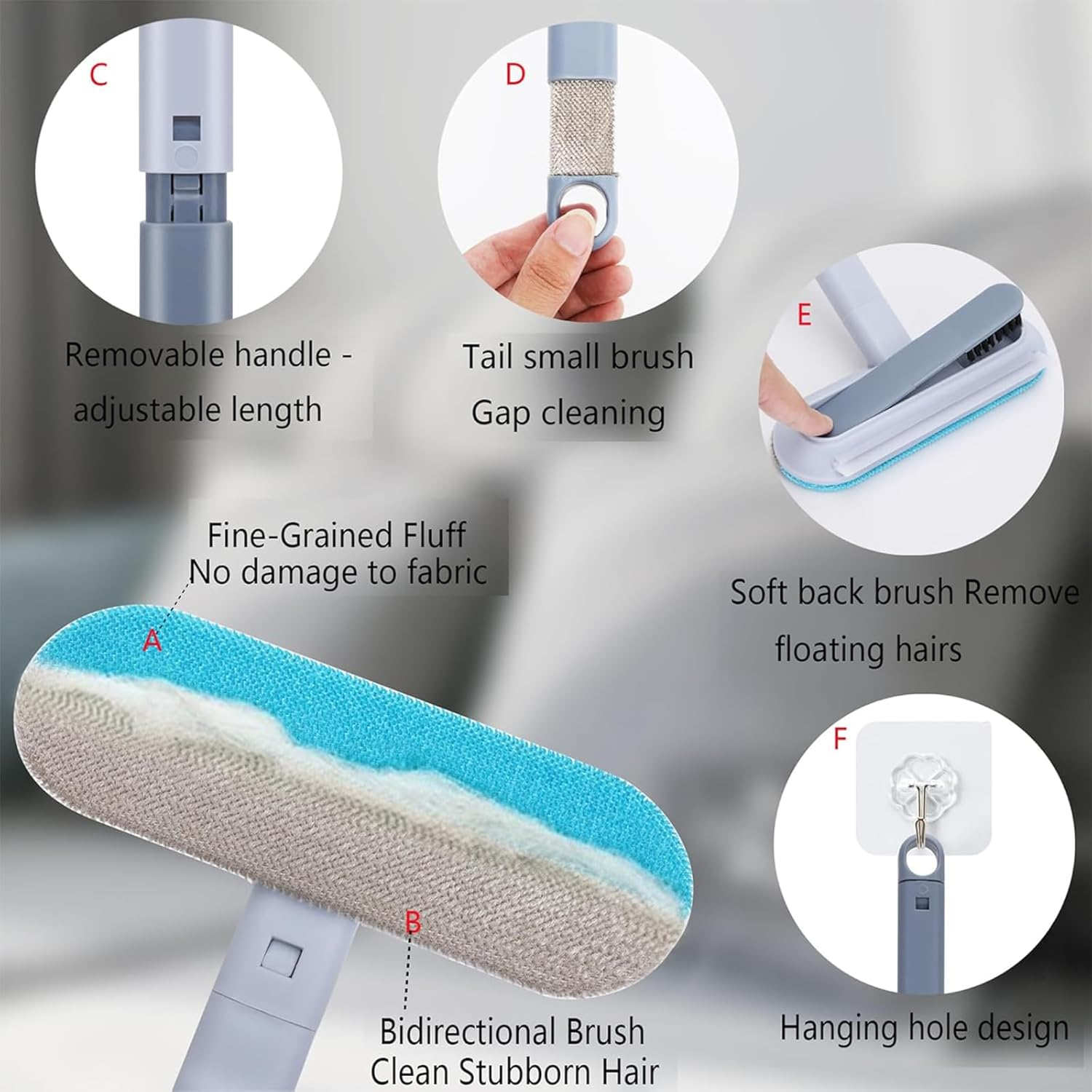 Yeanifeana 4-In-1 Multifunctional Pet Hair Remover, Reusable & Portable Cleaner for Cats, Sofas, Carpets, Bed Linens image number 2