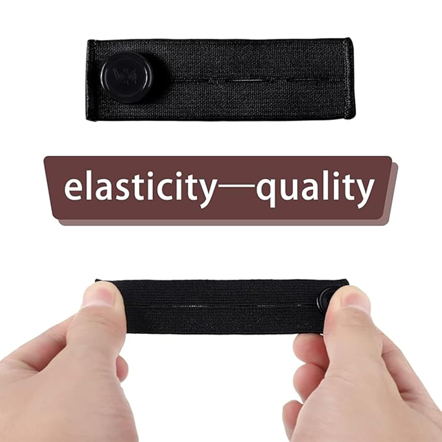 Yeanifeana 8 Pcs Adjustable Maternity Pants Extender, Elastic Pregnancy Waist Band with Buttons & Holes, Maternity Clothes Extender for Jeans & Pants, Fits Men & Women image number 3