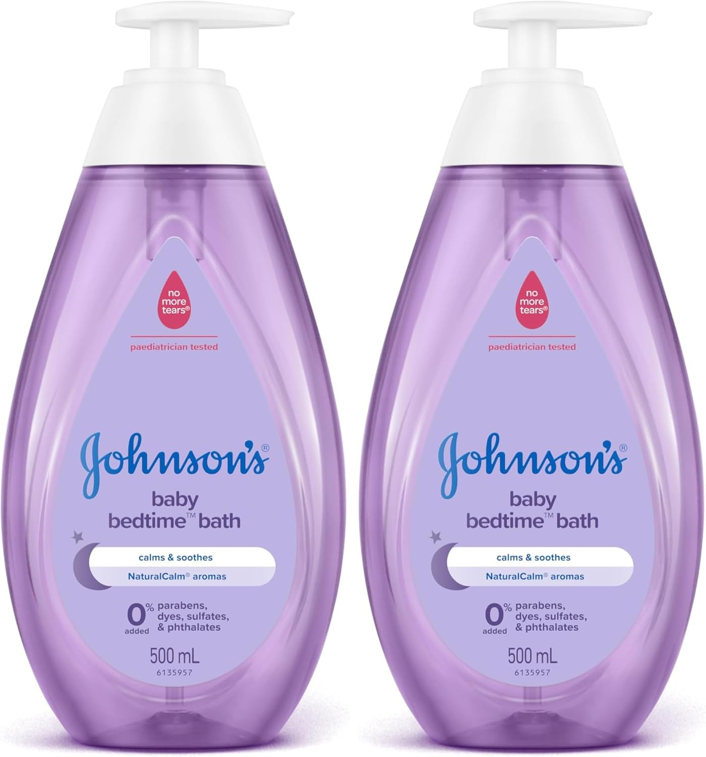 Johnson'S Baby Bedtime Gentle Calming Jasmine & Lily Scented Tear-Free Baby Bath 500Ml (Pack of 2)
