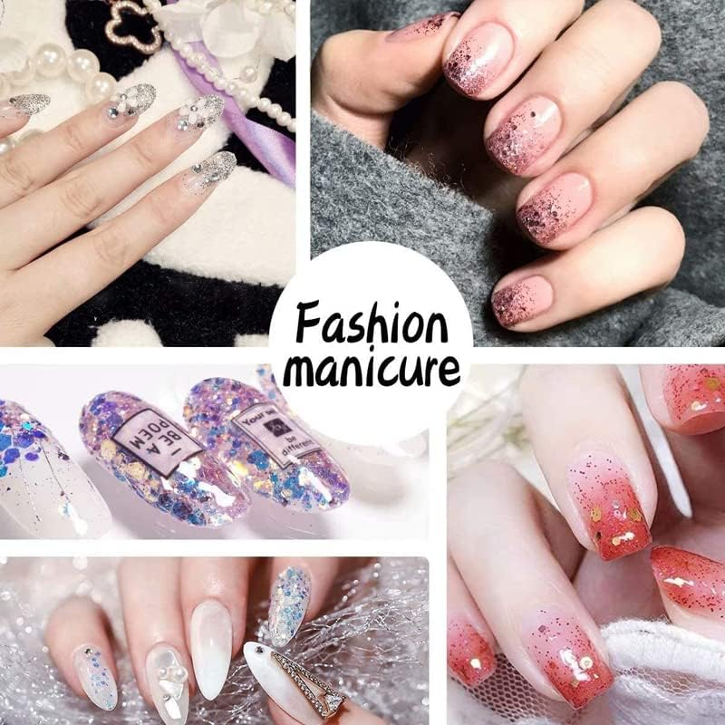 AIMALL 50G Fine Glitter Dust Powder, Holographic Iridescent Metallic Glitter for Body, Nail Art, Crafts, Jewelry, and DIY Projects, Non-Toxic and Sparkly Colours