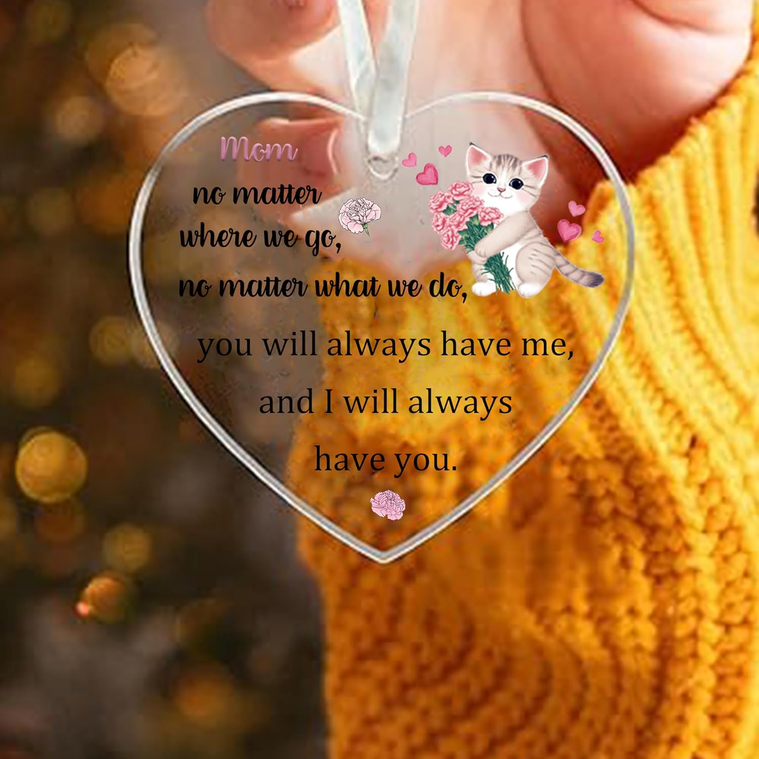 Mom 2PC Set Acrylic Puzzle Plaque Heart Hanging Ornament Women Mothers Day Birthday Mommy Appreciate Thanksgiving Christmas Mum Thank You Keepsake Mommy Retired from Son Daughter image number 5