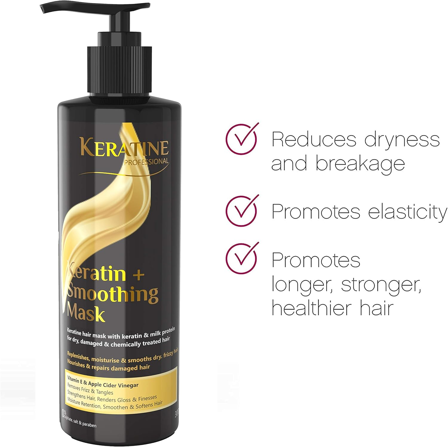 Keratine Professional Keratin + Smoothing Mask (300 ML) image number 1