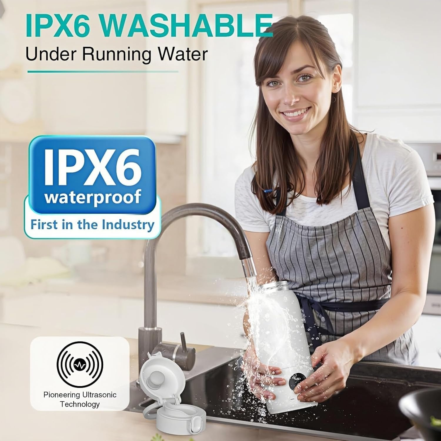 Portable Bottle Warmer, Super Fast Charging, 500ML Rechargeable Portable Milk Warmer with Precise Temperature Control and IPX6 Washable Design, Smart Baby Bottle Warmer with LCD Display for Travel, Outdoor