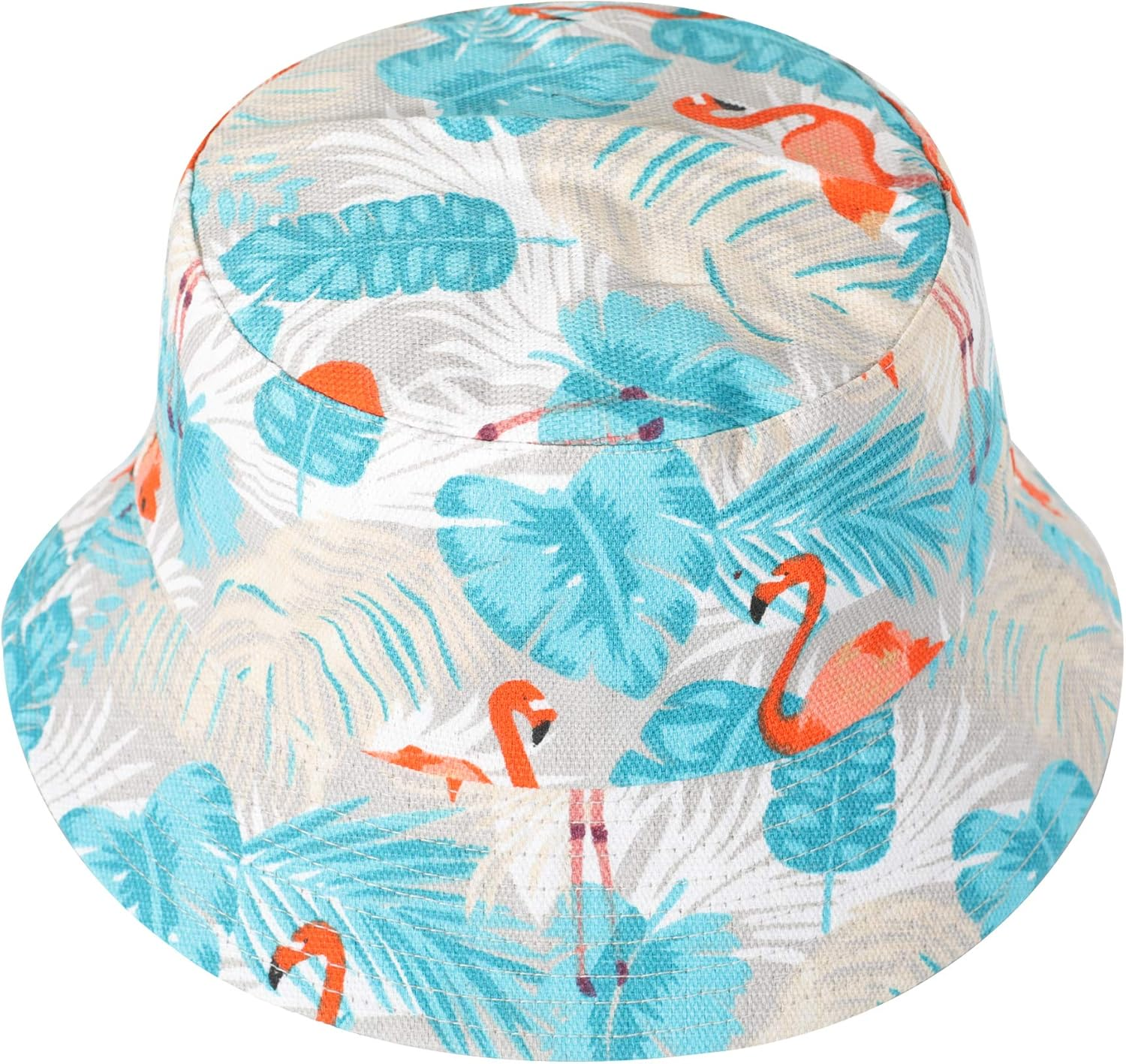 ZLYC Unisex Travel Lovely Print Bucket Hats Cute Outdoor Fishmen Cap