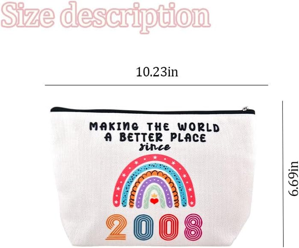 17 Year Old Birthday Gifts for Nieces Daughter Sisters 17Th Bday Gift to Granddaughter 2008 Makeup Bags, 17Th Wedding Anniversary Presents - Blue image number 4