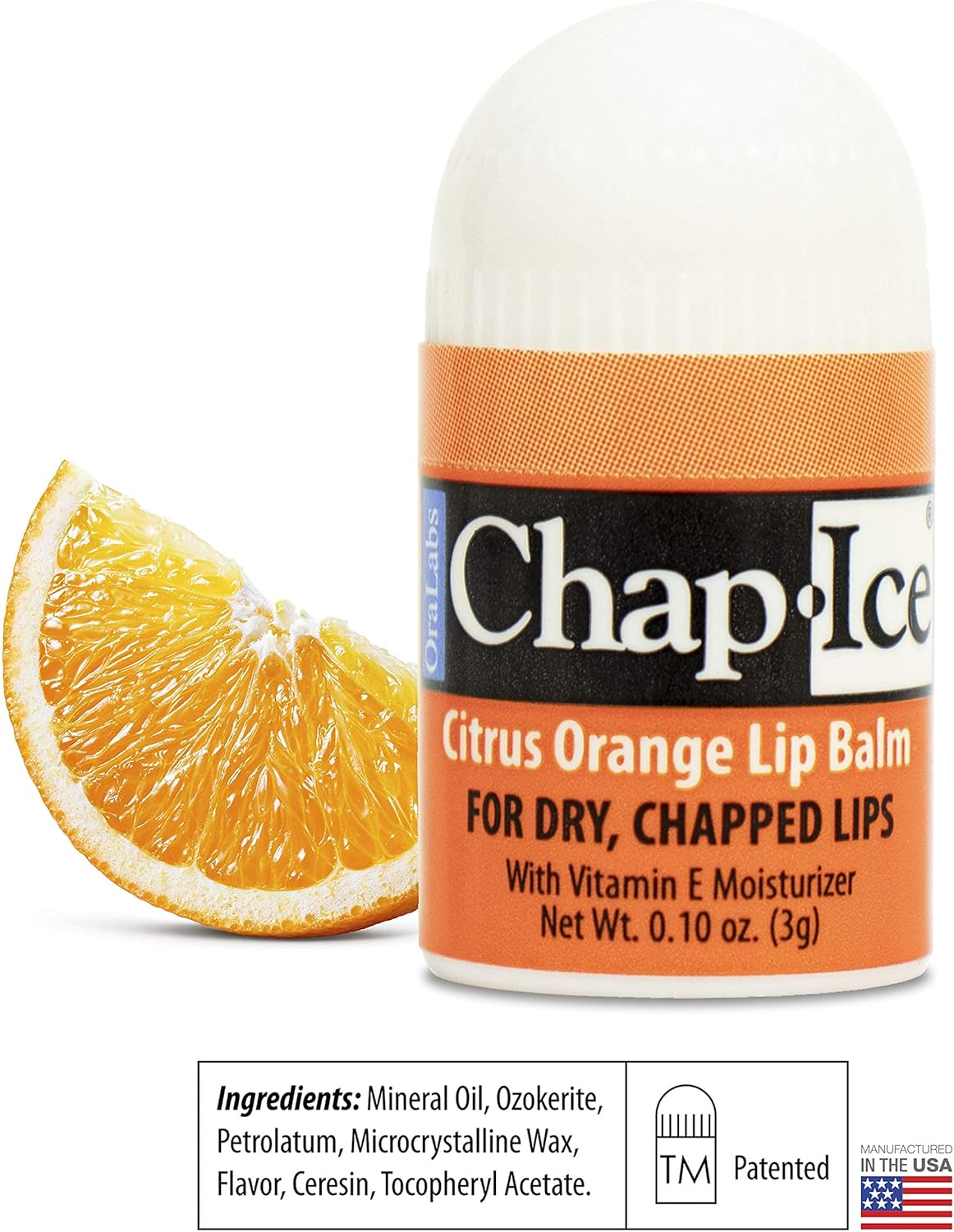 Chap-Ice&reg; | 12-Count Assorted Mini Lip Balm Pack & 1 Lip Balm Keychain with Swivel Clip | Made in USA | 4 Flavors - Cherry, Citrus Orange, Kiwi Lime, & Beeswax (0.10Oz/3G Each) image number 1