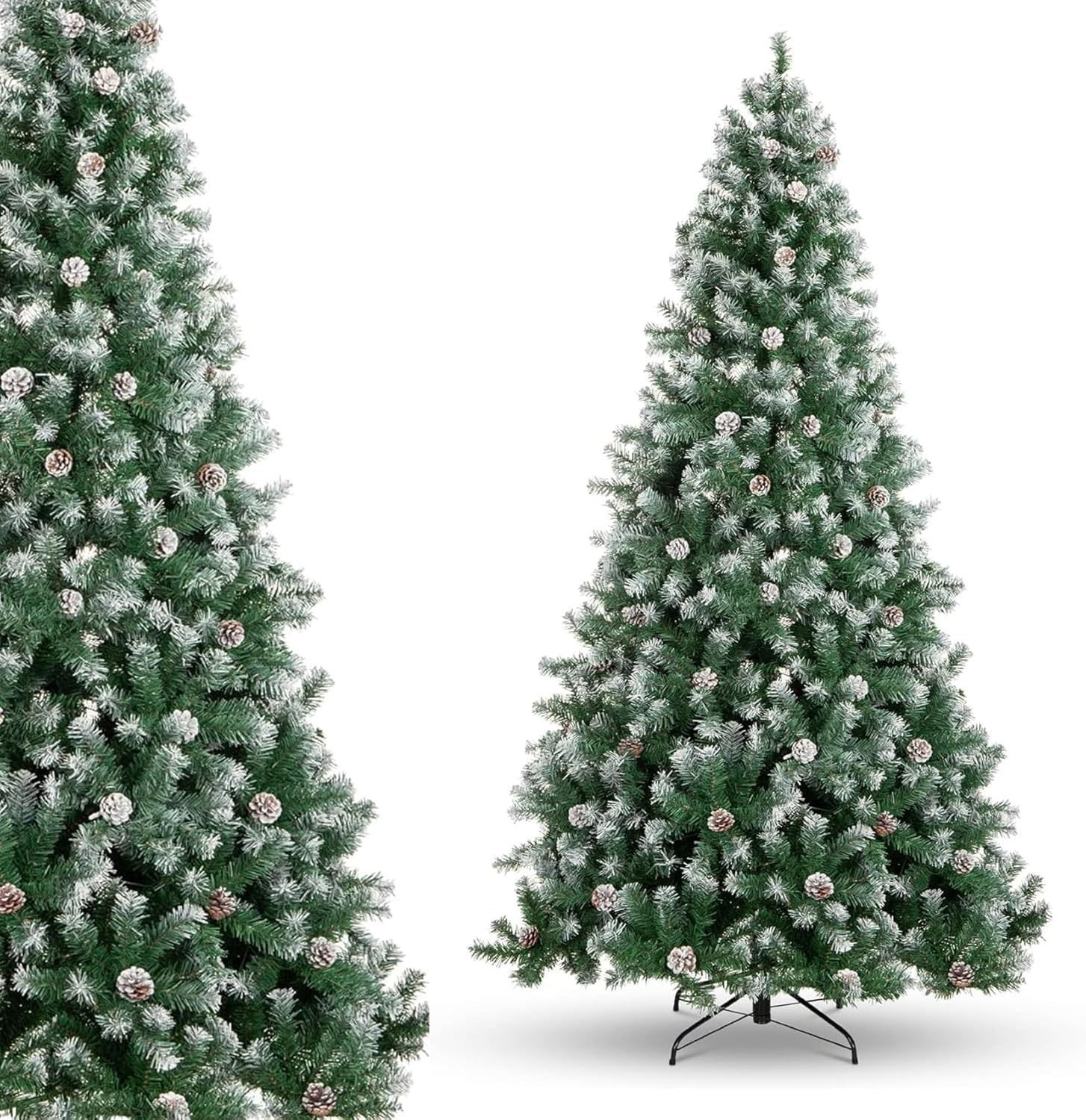 6Ft/180Cm Artificial Christmas Tree, Xmas Tree with Foldable Stand for Indoor Home Office Party Decoration, Green image number 4