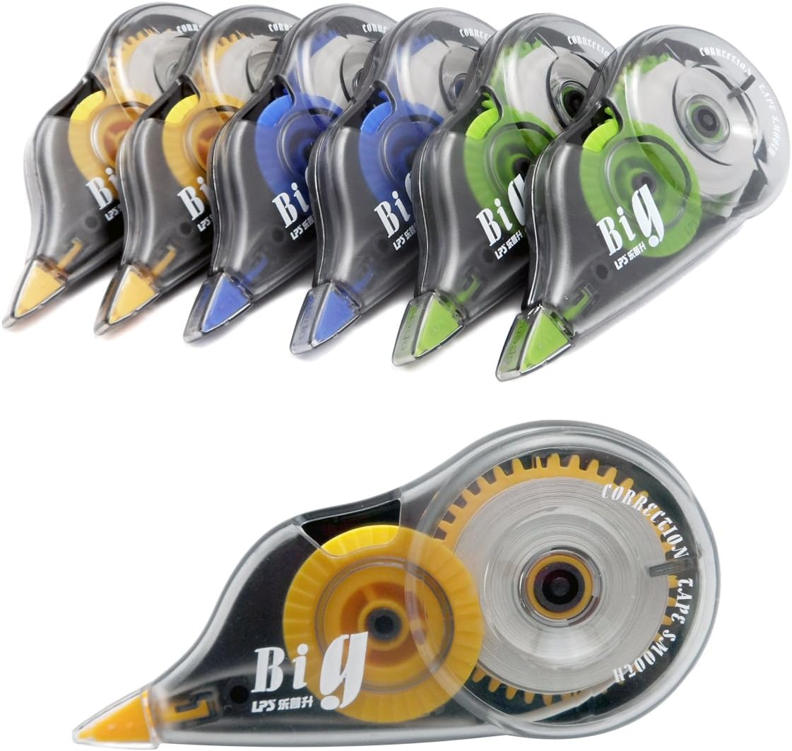 Original Correction Tape, 12 Meters Long Tape, 6-Pcs