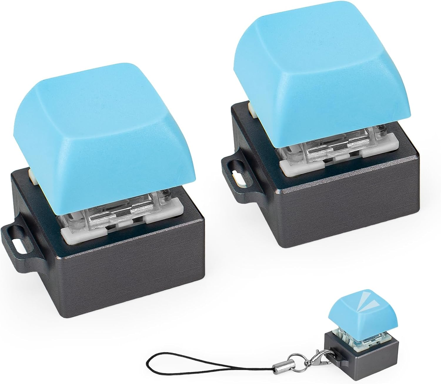 Byhoo Keyboard Fidget Toys, Quiet Fidget Toys for Relieve Stress, Fidget Keychain of 4 Colors Keyboard Clicker, Silent Fidget Keyboard for Study Room, Library and More Quietness Place image number 5