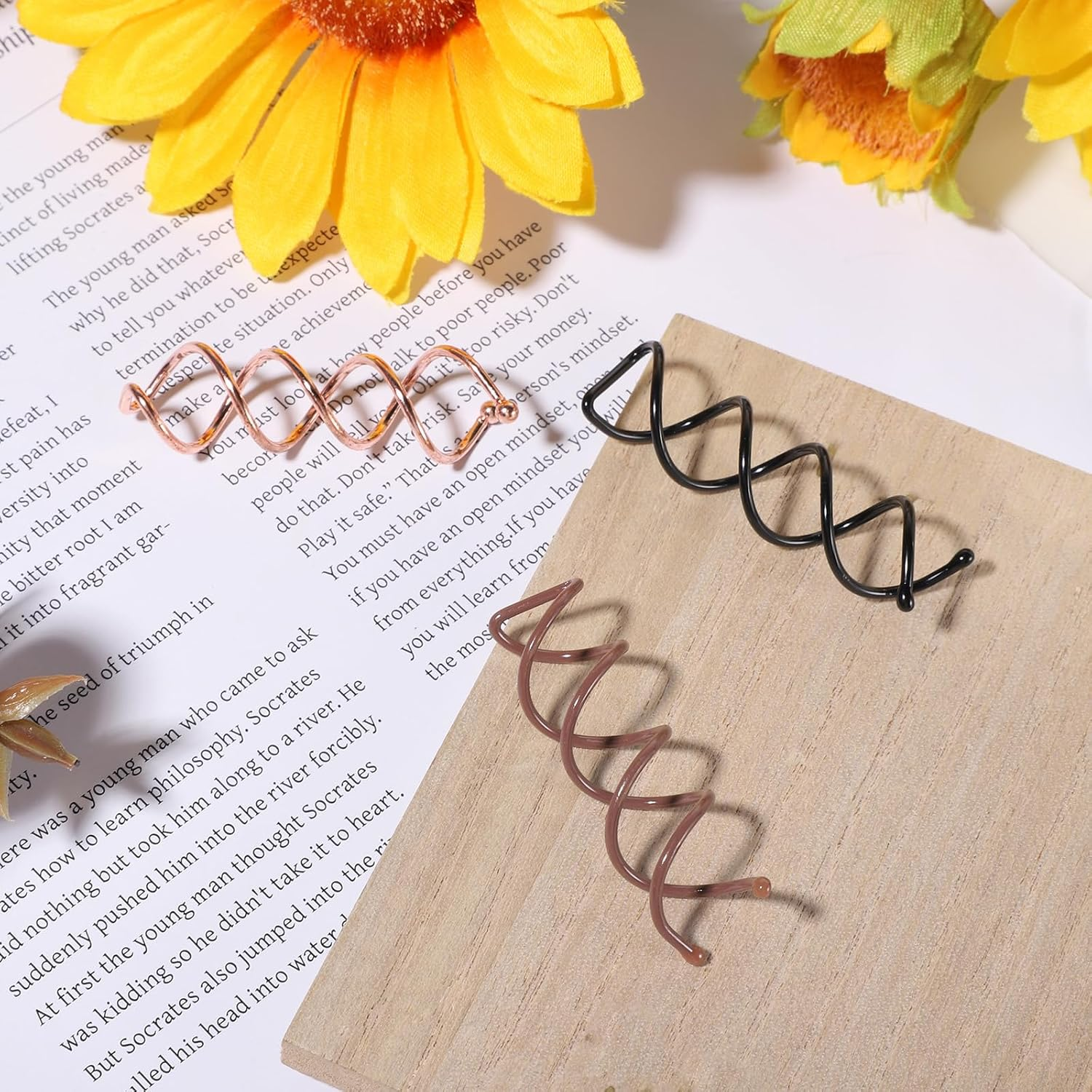 30 Pcs Spiral Hair Pins, 3 Colors Spiral Bobby Pins, Alloy Spin Pin, Non-Scratch round Clip & Bun Twist for Girls Women, Perfect Fashion Small Bun Bobbypins, Easy & Fast Use(2.36 Inches) image number 1