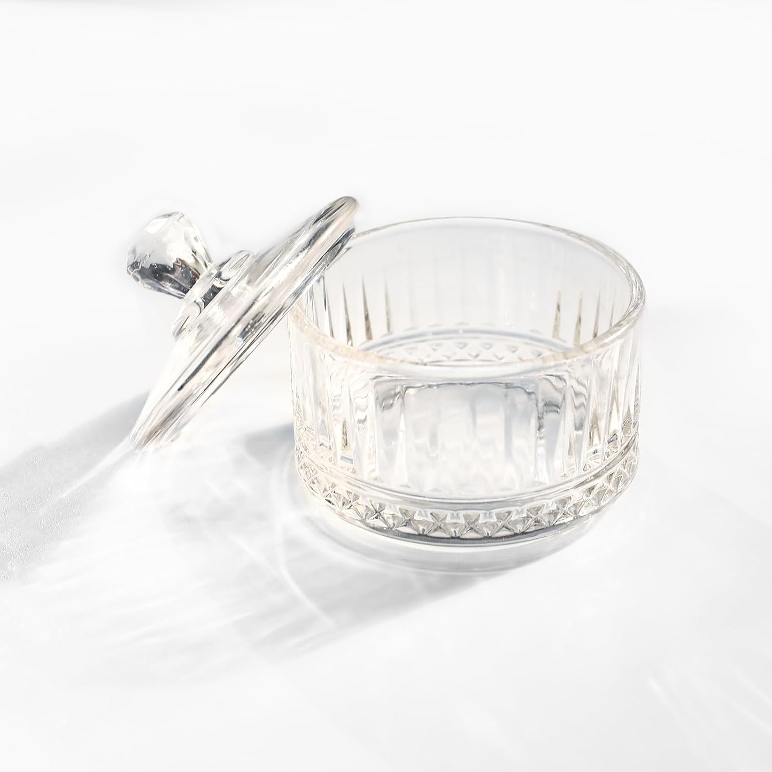 BOMOQING Nail Dappen Dish with Lid, 60Ml Large Nail Monomer Dish, Glass Nail Cup for Holding Acrylic Liquid Acrylic Nail Powder Nail Decor Monomer Acrylic Nail Liquid (Pink)&hellip;