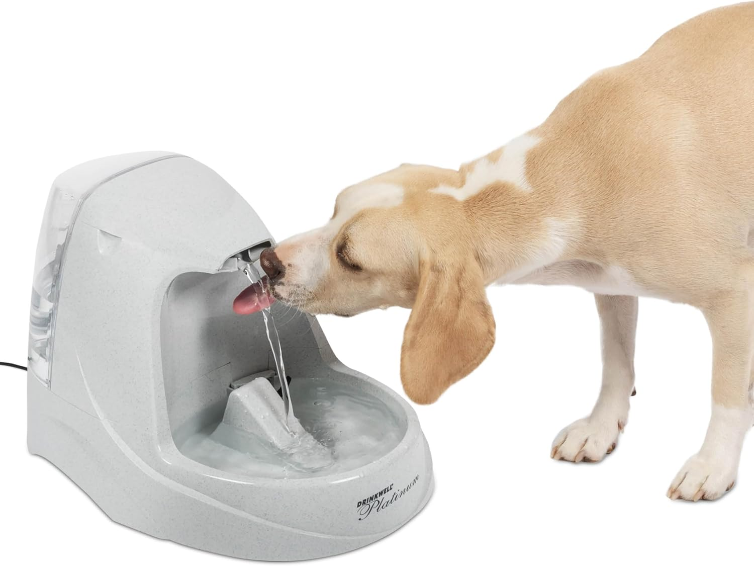 Petsafe Drinkwell Platinum Dog and Cat Water Fountain, Automatic Drinking Fountain for Pets, 168 Ounce,Grey image number 1