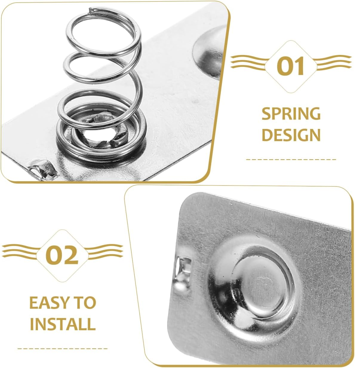 Battery Spring Plate 20 Pack - Metal Spring Contacts for Toy Accessories & Remote Control Parts Reliable Battery Connectors Easy Installation image number 1