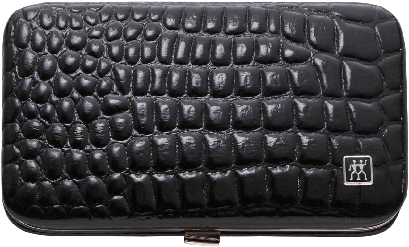 Zwilling J.A. Henckels Classic Inox Manicure Set with Case, Includes 1X Nail Scissors, 1X Tweezers, 1X Nail File, Black/Silver image number 3