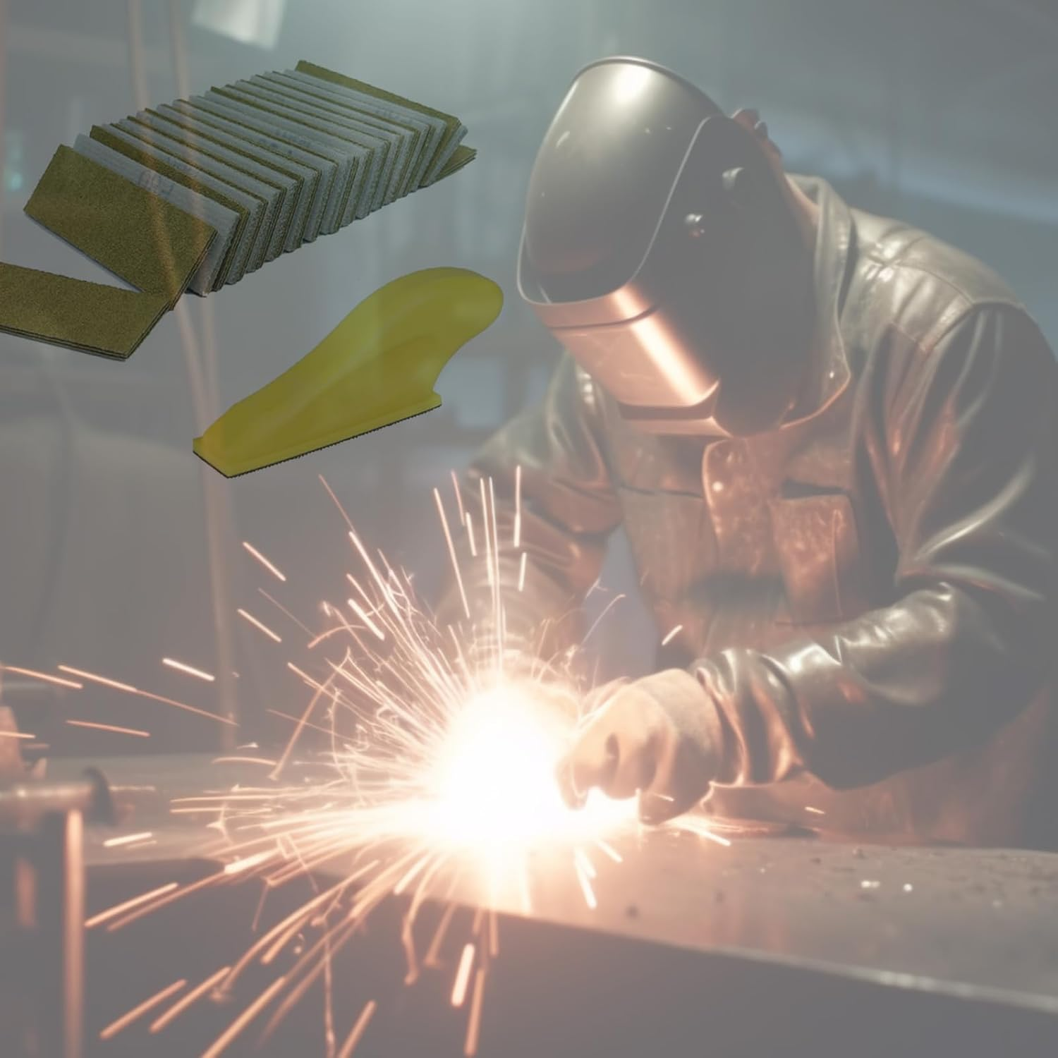 Shgarden Micro Sander Kit 100Pcs Detail Sander Refills Micro Finishing Sander Paper Micro Zip Finger Sander Hand Sanding Block for Small Projects Dry Hook & Loop Alumina for Polishing SH0015 image number 4