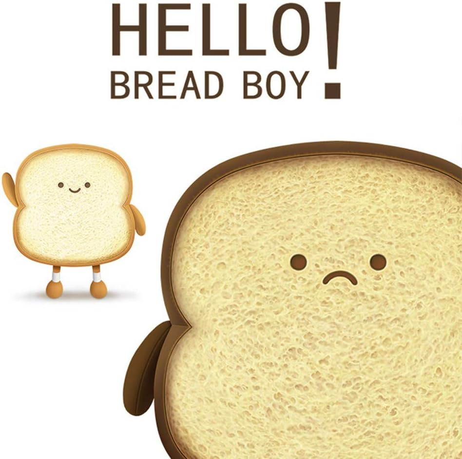 Toast Bread Pillow Funny Food Plush Toy Pillows Small Cute Stuffed Plush Sofa Pillow (Toast ​​Bread, Brown)