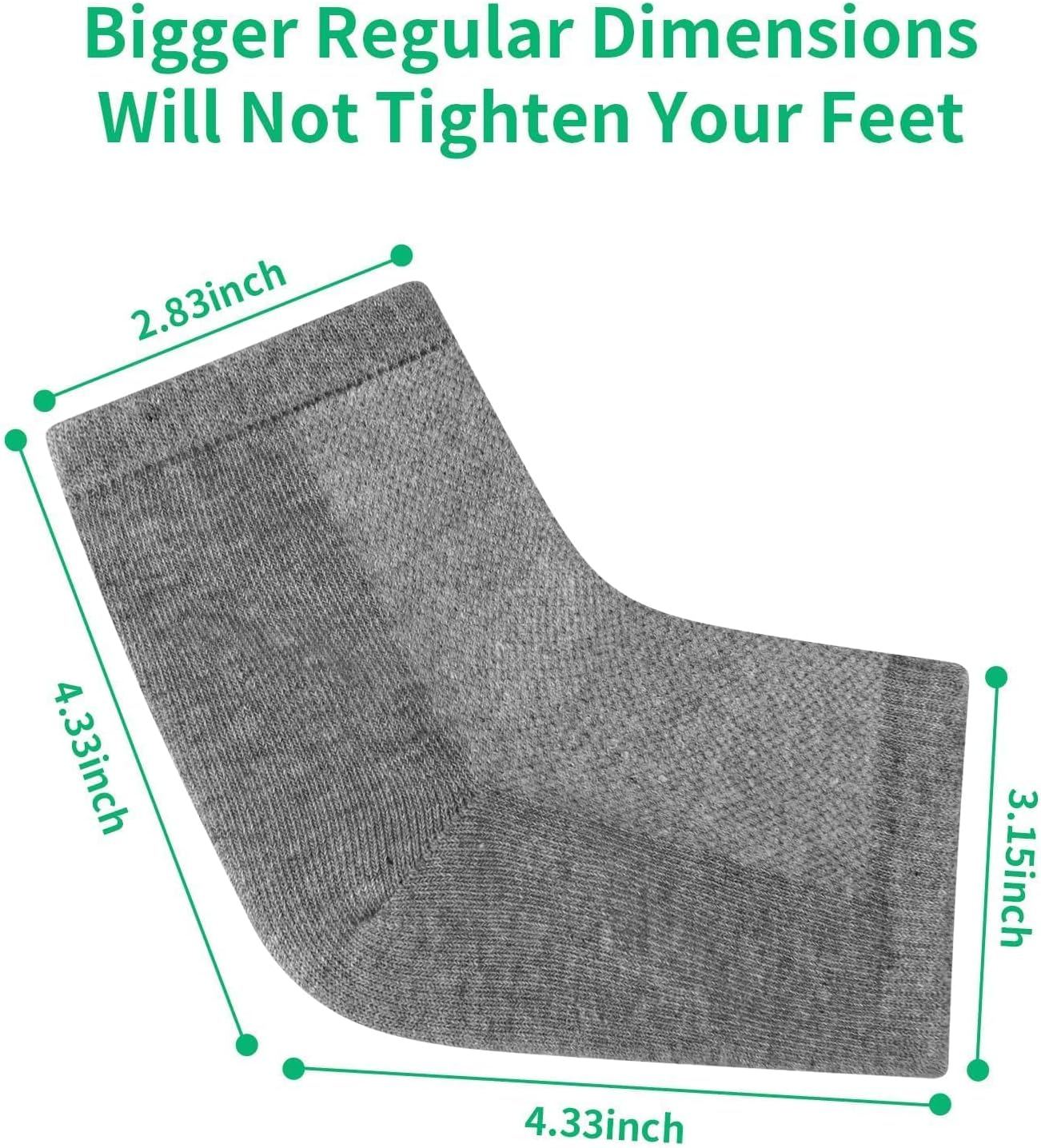 YBVABE Moisturizing Gel Heel Socks - 12Pieces Soothing Spa Therapy for Dry, Cracked Heels, Includes Gel Lined Cotton Blend Socks for Day and Night Heel Care, Unisex, One Size Fits Most image number 2