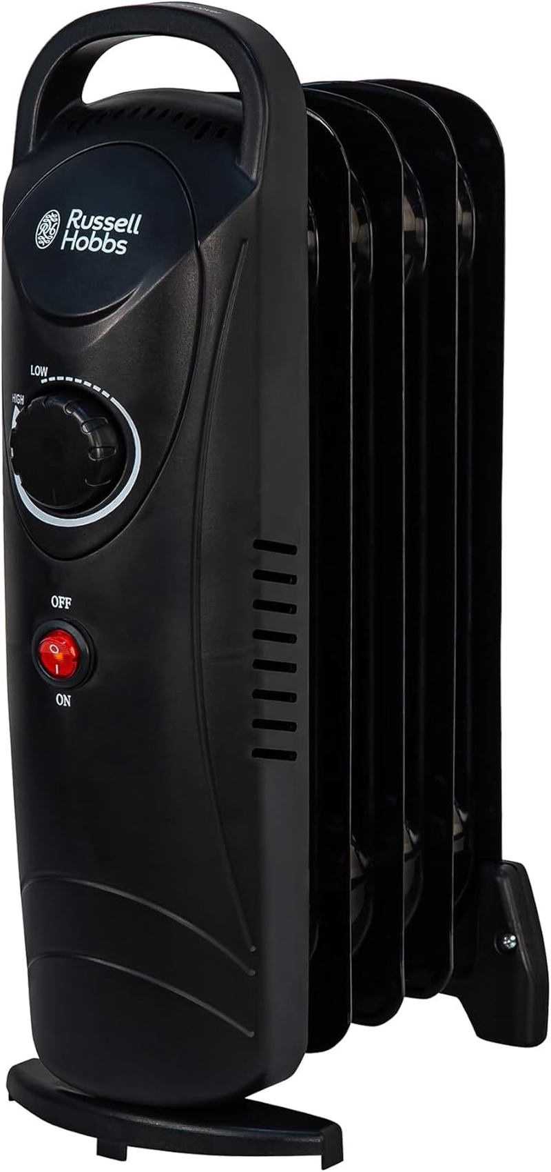 Russell Hobbs 650W Oil Heater, 5 Fin Portable Electric Heater, Black, Adjustable Thermostat, Safety Cut, Area 10M2, RHOFR3001 image number 1