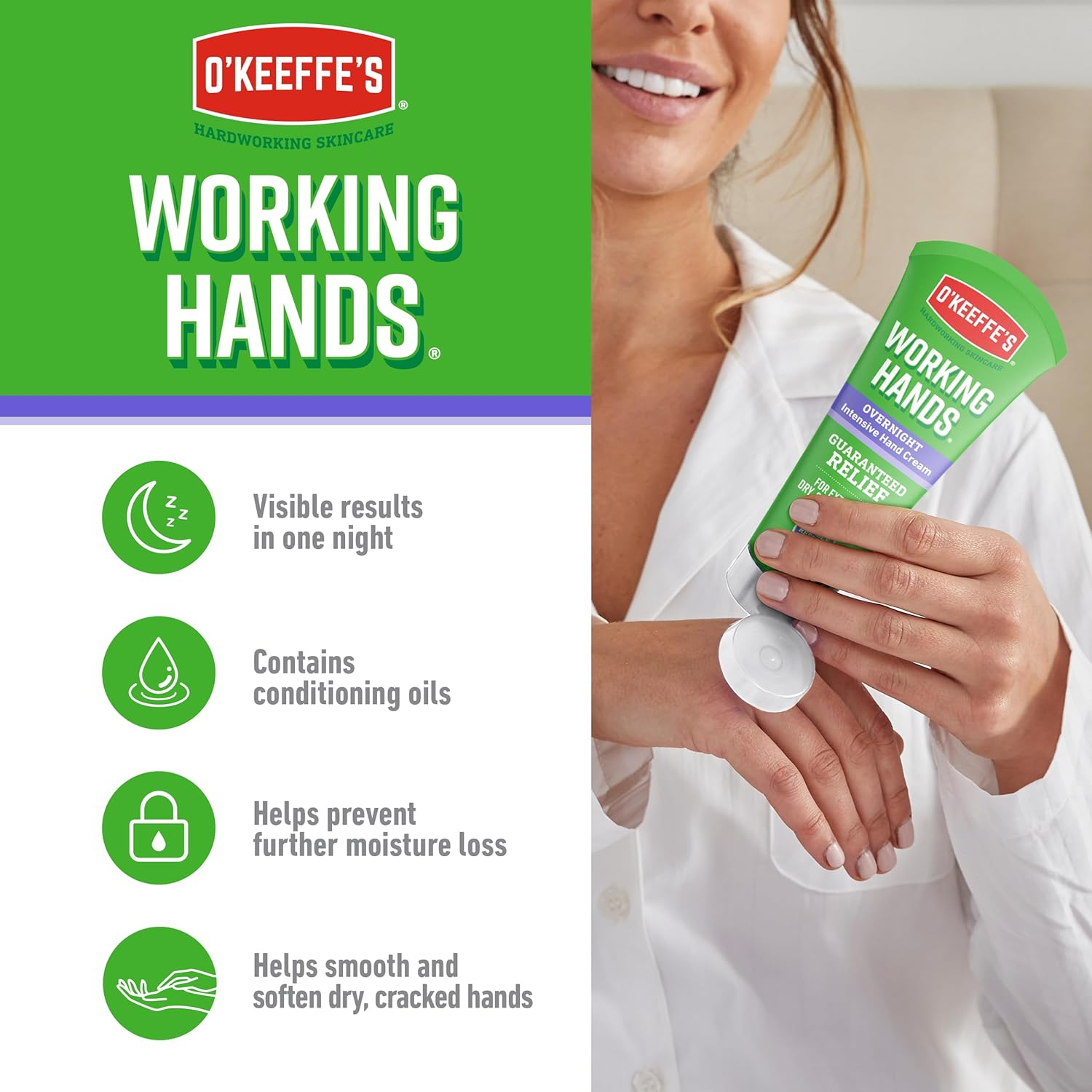 O'Keeffe'S Working Hands Overnight 80Ml (Pack of 5) image number 3
