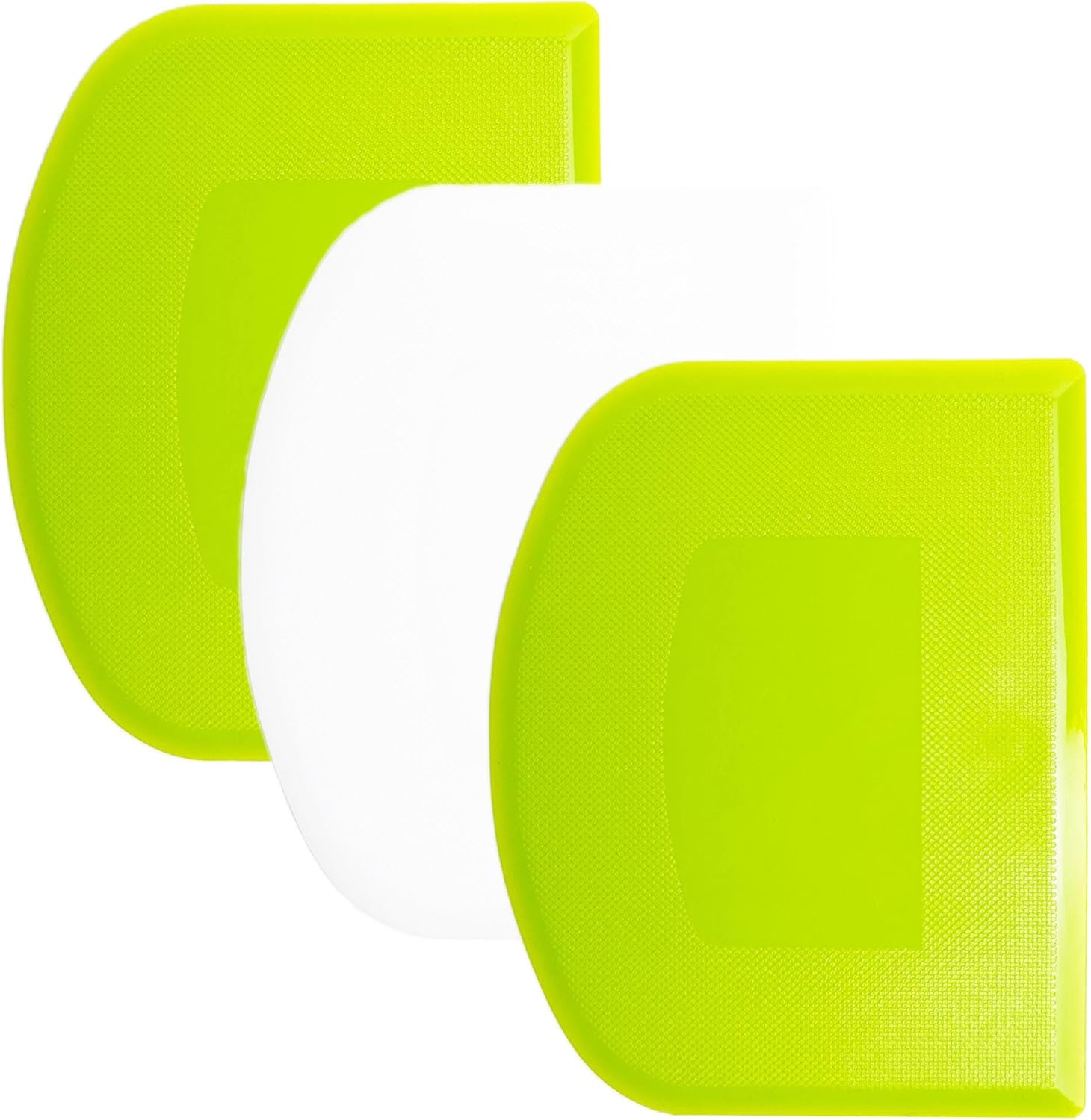 3Pcs Dough Scraper, Pastry Scraper Plastic Bench Cutter, Bowl Scrapers Dough Bread Cutters for Cake Decorating Baking (A)