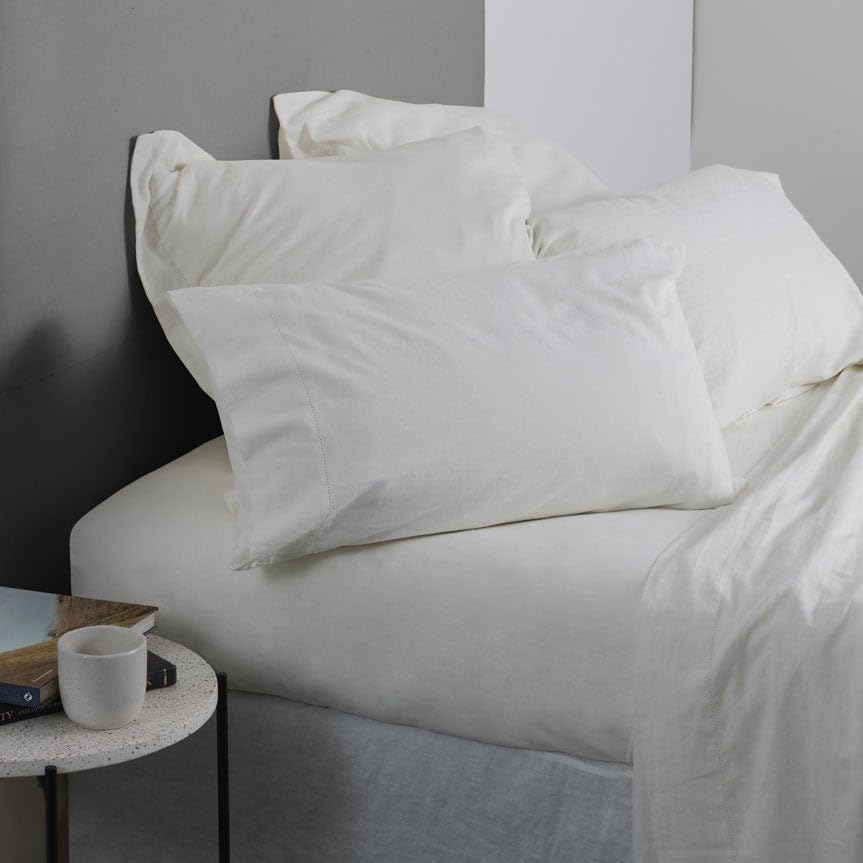 Seneca Union Hemstitch Sheet Sets and Pillowcases, White, King image number 6