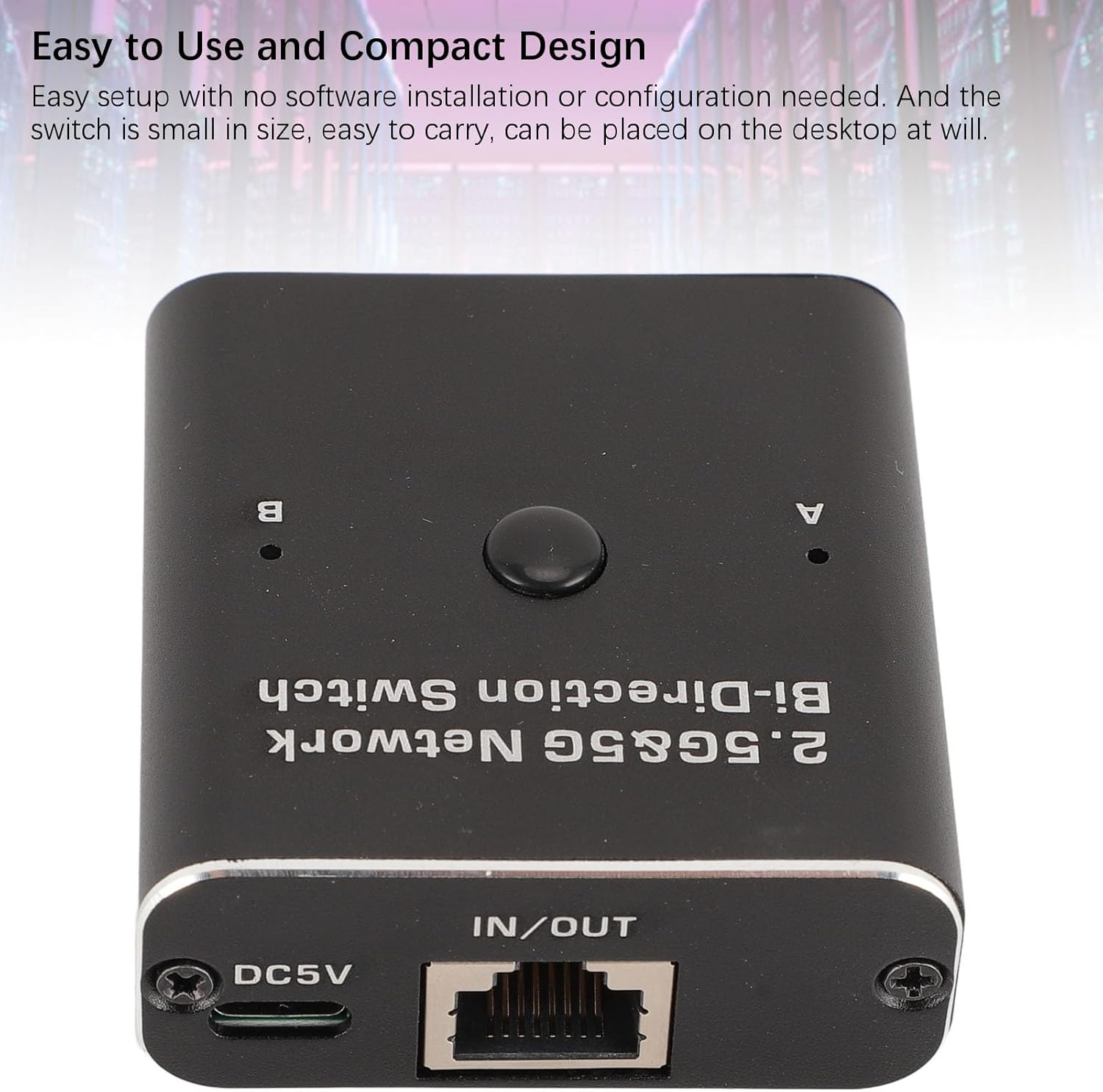 2.5G 5G Network Switch, 2 Port RJ45 Ethernet Switcher Adapter Gaming Switch for Internal External Networking image number 5