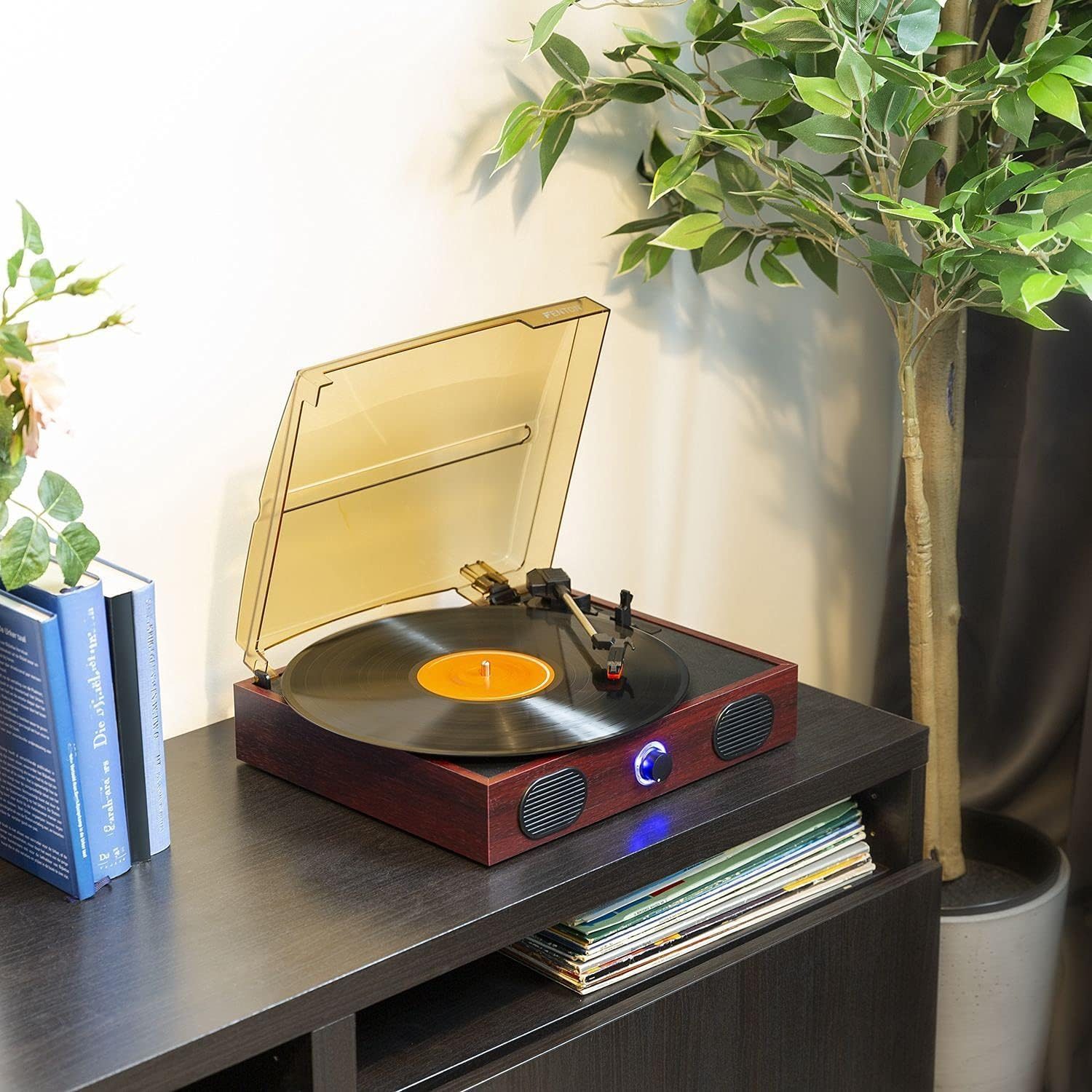 Fenton RP105 Record Player Vinyl Turn Table with Built in Speakers USB to MP3 Portable Briefcase Vintage Retro image number 1