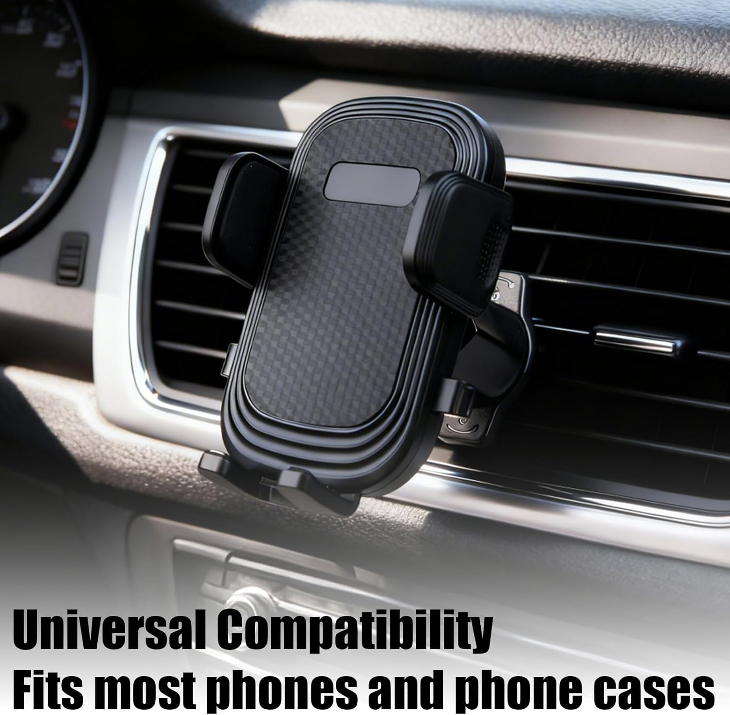 360&deg; Rotation Car Phone Holder for Air Vent, Upgraded Metal Hook Clip, Universal Car Mount Phone Holder with One-Button Release,Compatible with Iphone 16/15/Samsung 4.0''-7.0'' Phones image number 1