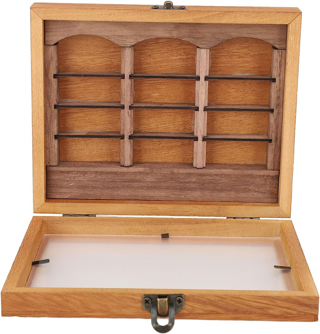 Jiawu Anxiety Bookshelf, Mini Wooden Book Box Display Case with 196 Books, Miniature Book Library Cabinet, Shake Away Your Anxiety, Desk Decor for Home, Living Room, Office image number 6