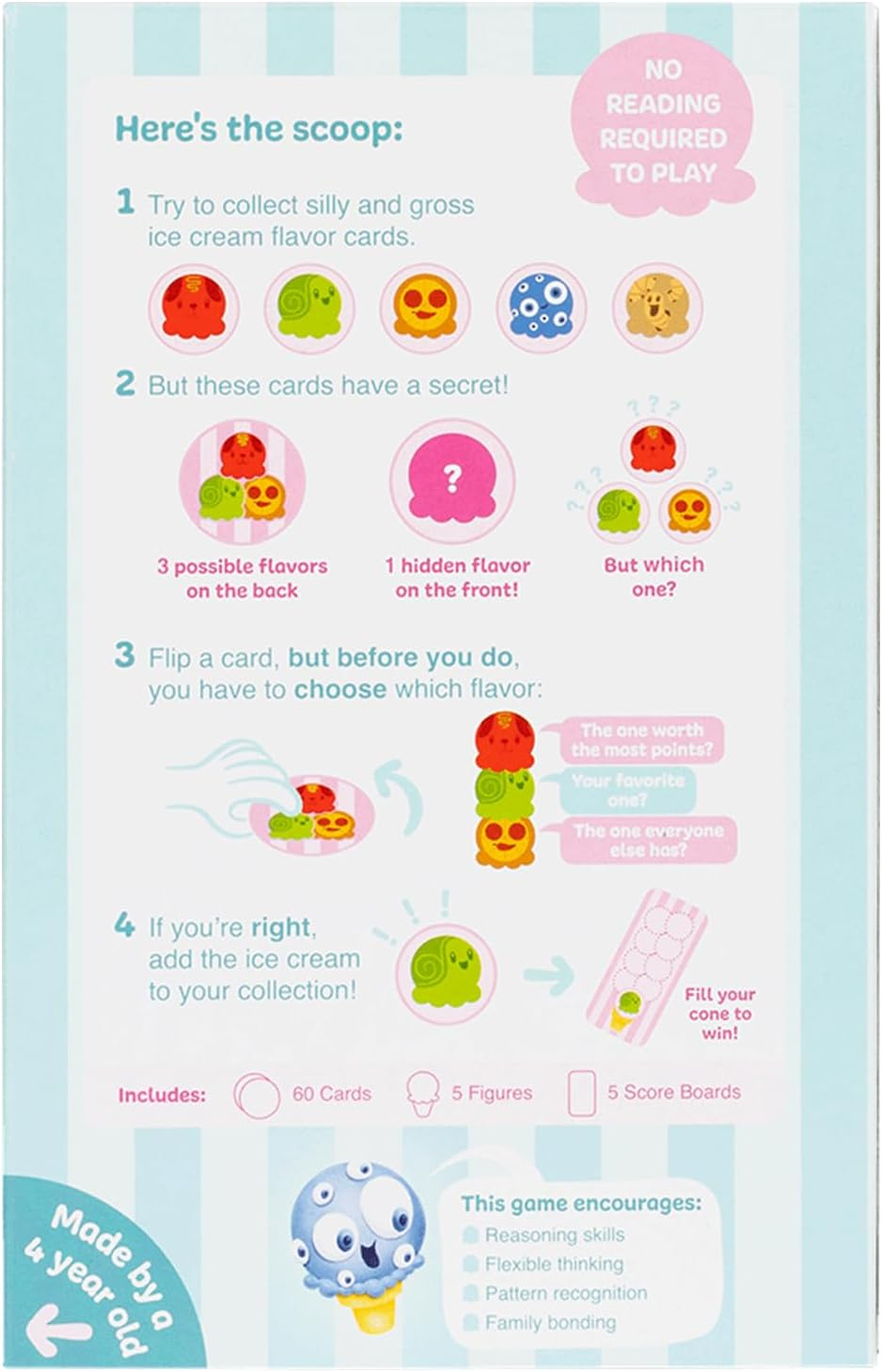 Exploding Kittens the Best Worst Ice Cream Strategic Card Game for Kids and Family - Illustrated Board Game for Kids - Funny Game with Hilarious and Strategic Gameplay