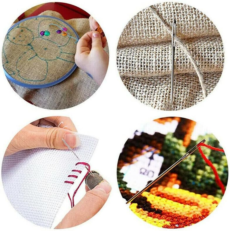 AIMALL 9X Large Eye Blunt Needles Wool Thick Knitter Yarn Hand Sewing Darning Craft Set, 2.05", 2.36", 2.76" Sizes Included image number 3