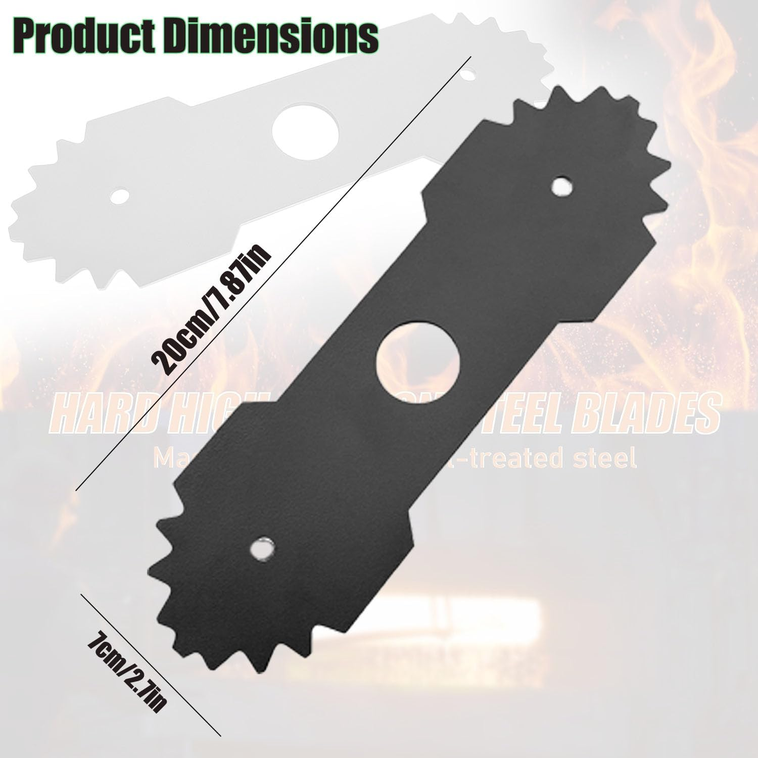 WEZCHUGHAOL 2 PCS Heavy Duty Lawn Mower Edger Blades with Teeth - Compatible with Ryobi Edger RY13050 RY13050A RY15518 RY40030 - Durable Steel Replacement Blades for Precise Lawn Trimming