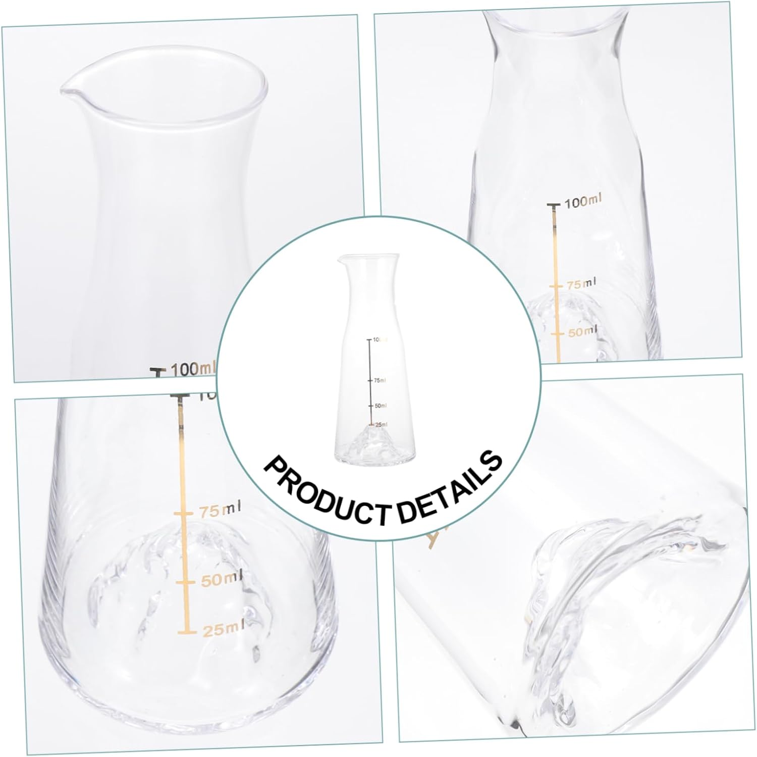 KICHOUSE Glass Wine Dispenser Fine Craftsmanship Decanter for Brandy Liquor Whisky Wine image number 5