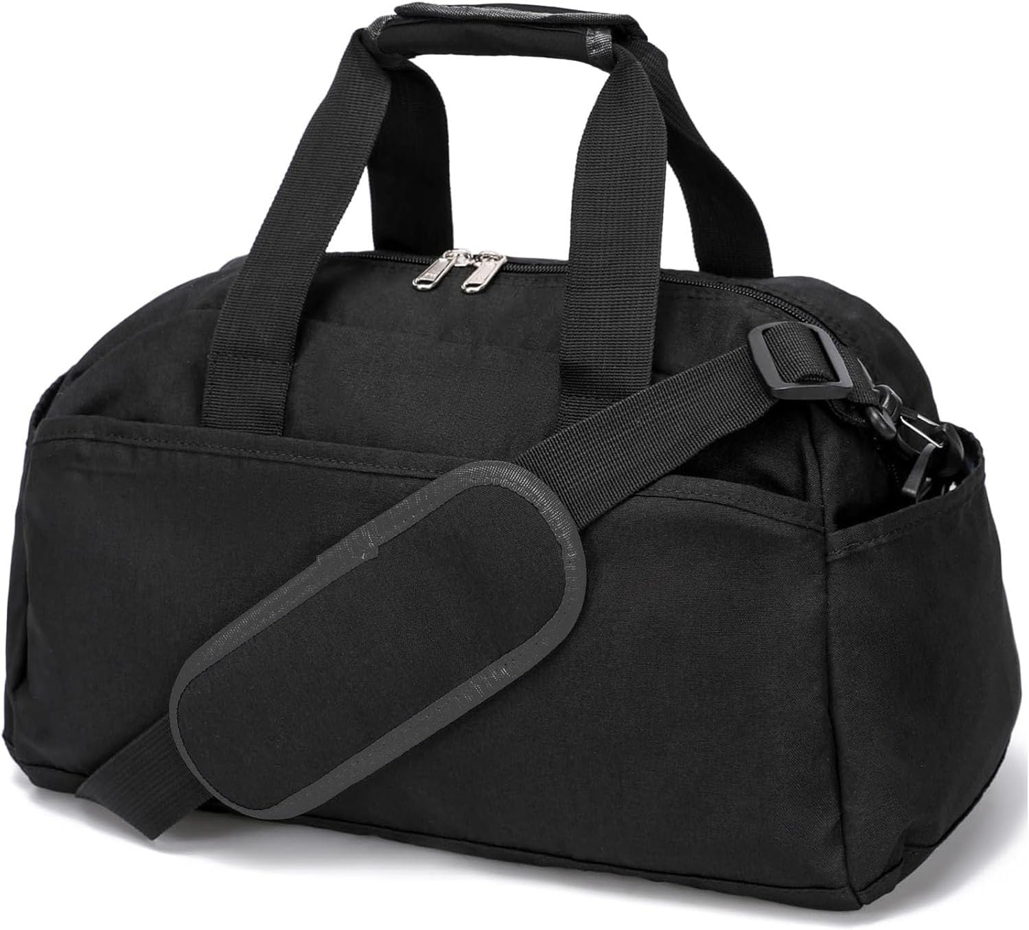 14" Compact Unisex Sport Duffel with Travel-Ready Design, Ultralight Carry-On Gym Bag for Fitness Enthusiasts & Active Lifestyles - Black image number 2