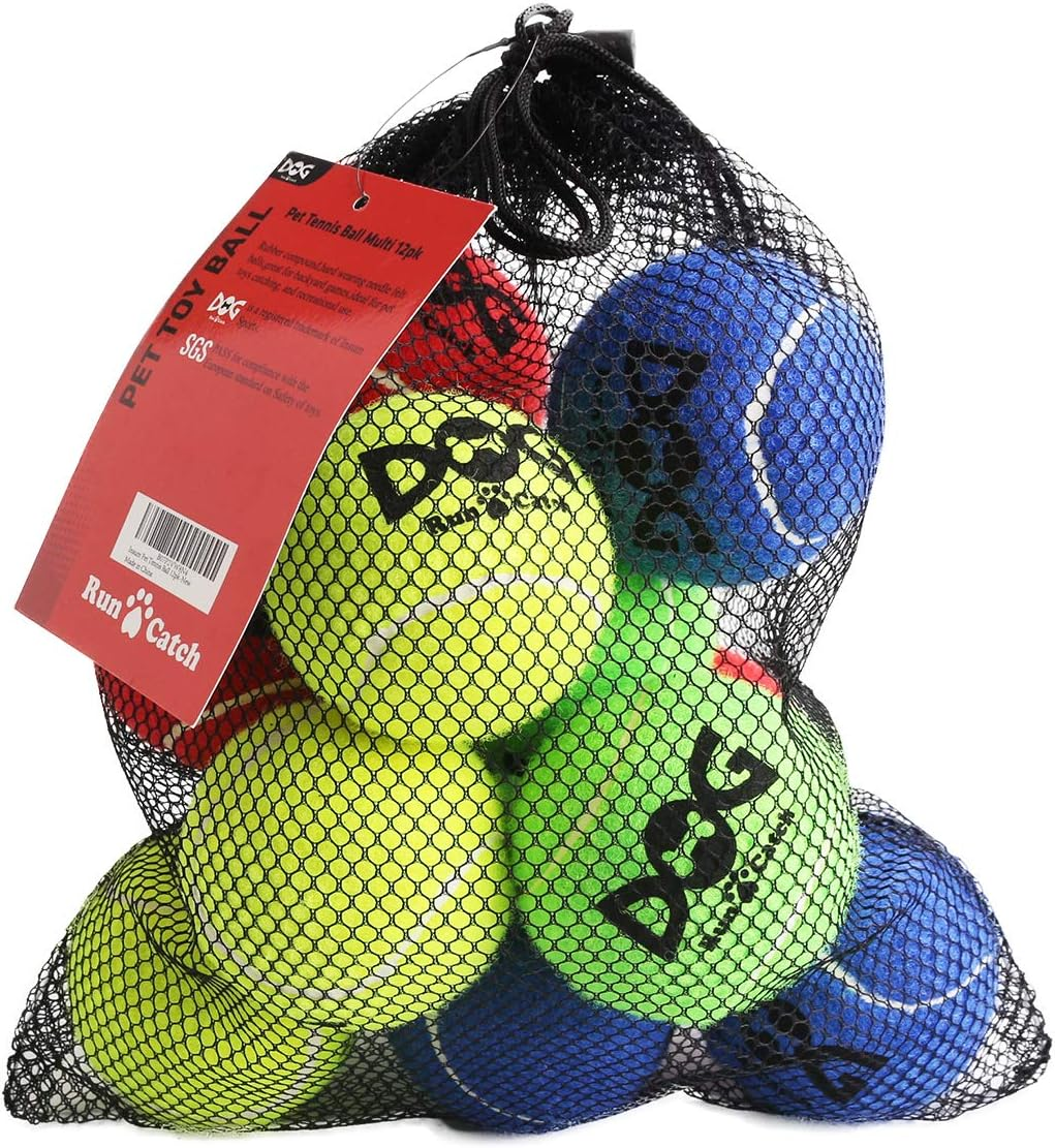 Insum Tennis Ball for Dog Pack of 12 Colorful Easy Catching Pet Dog Ball image number 7