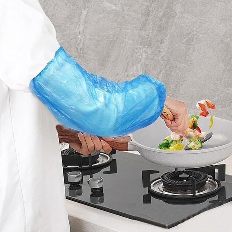 100Pcs Plastic Protector, Arm Sleeve Cover Disposable Arm/Sleeve Cover Waterproof Protector, 15.7 "Suitable for Salons, House Cleaning, Hotels, Restaurants image number 3