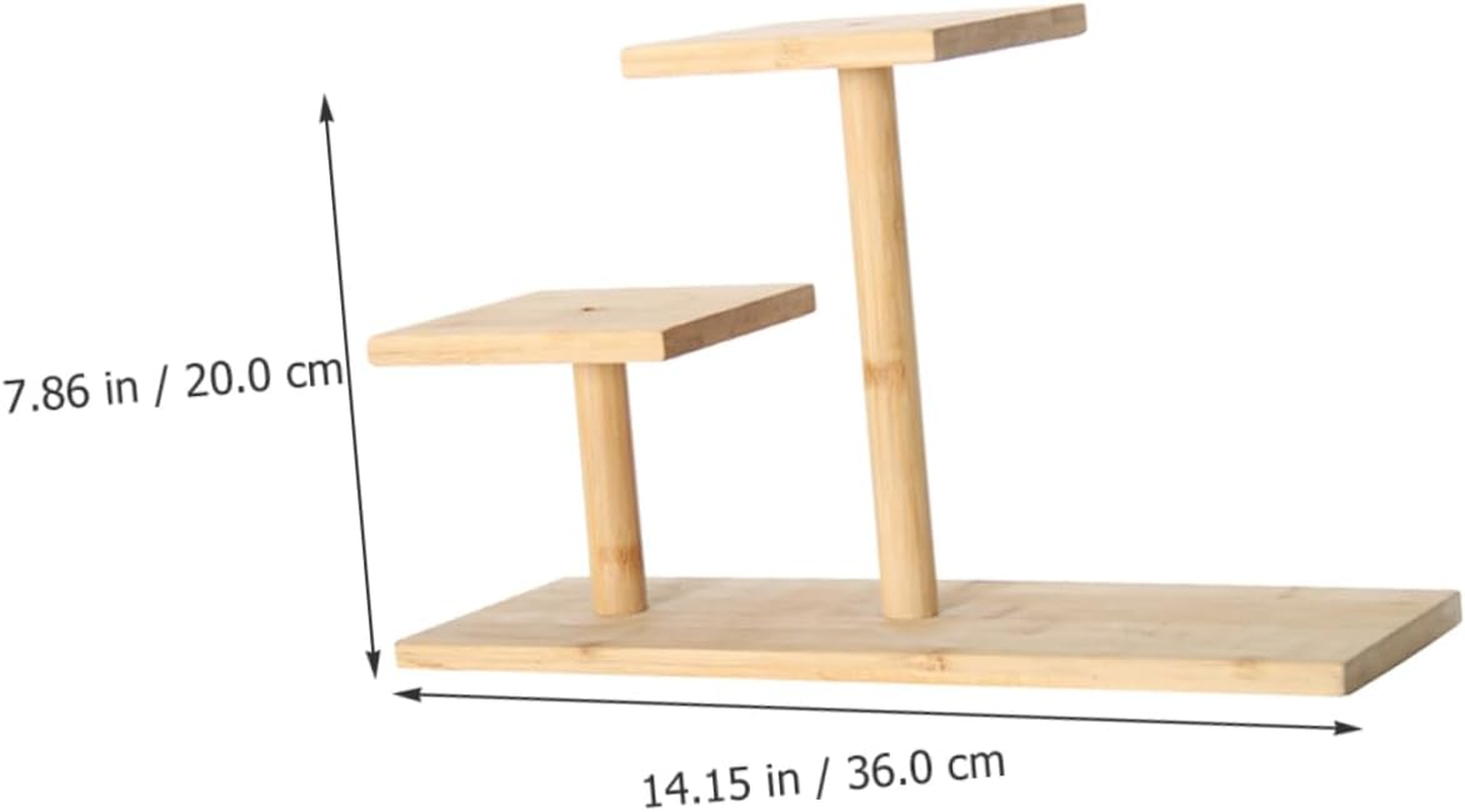 MINAOLULUS Bamboo Tiered Plant Stand for Indoor Desktop with 3-Layer Step Design, Multi-Pot Succulent Display Shelf for Window and Table Gardening image number 2