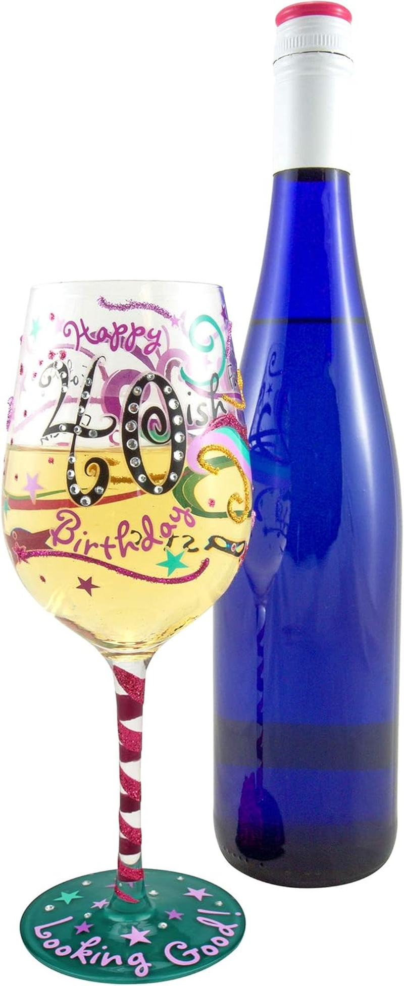TOP SHELF 3779A 40-Ish Birthday Wine Glass &ndash; Gift Ideas for Wine Enthusiasts image number 3