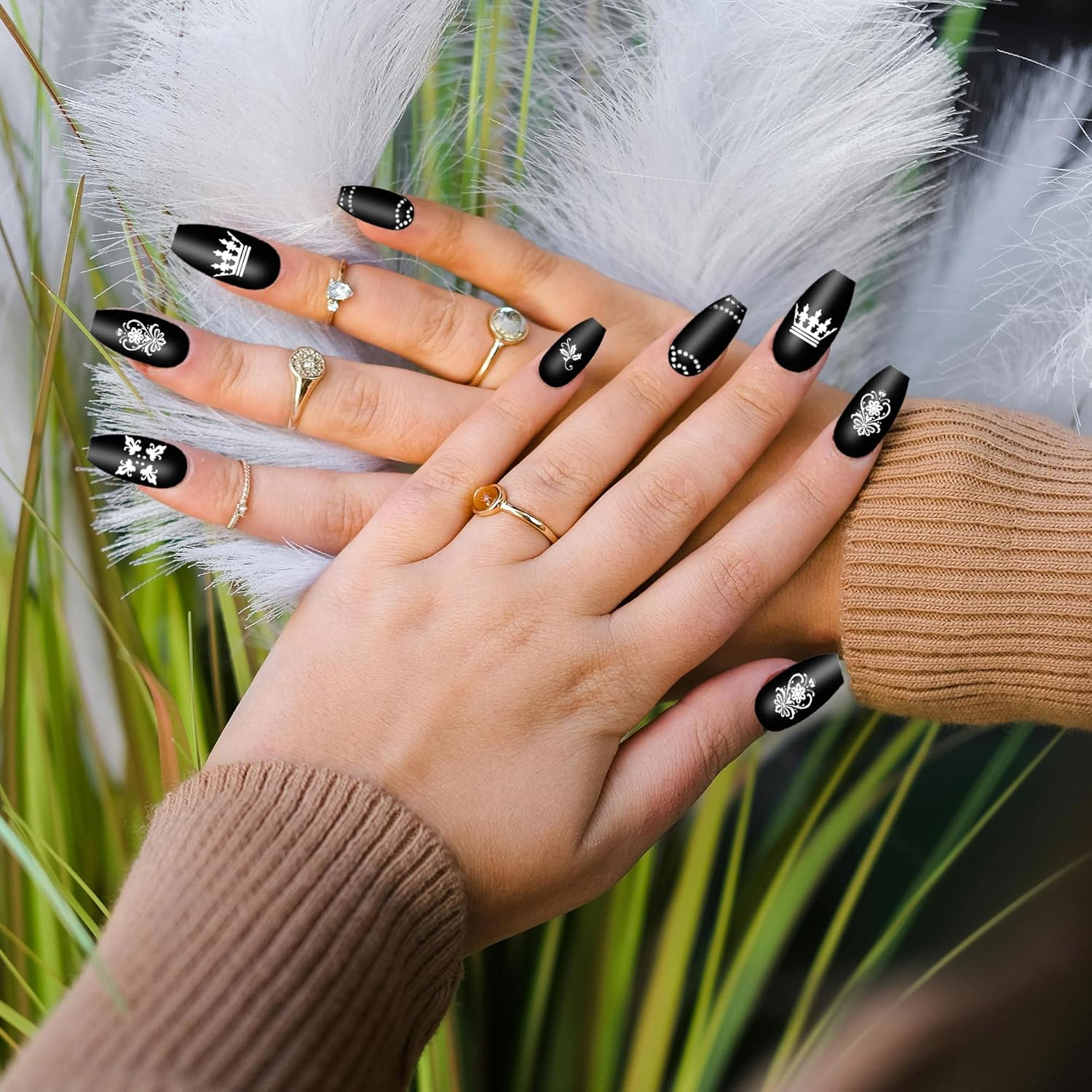 8PCS Nail Stamping Plate, Lace Nail Stamper Kit for DIY Print, Art Nail Stamping Kit for Women Nail Decoration, Nail Art Stamp for Manicure Salon Design Gift (8) image number 2