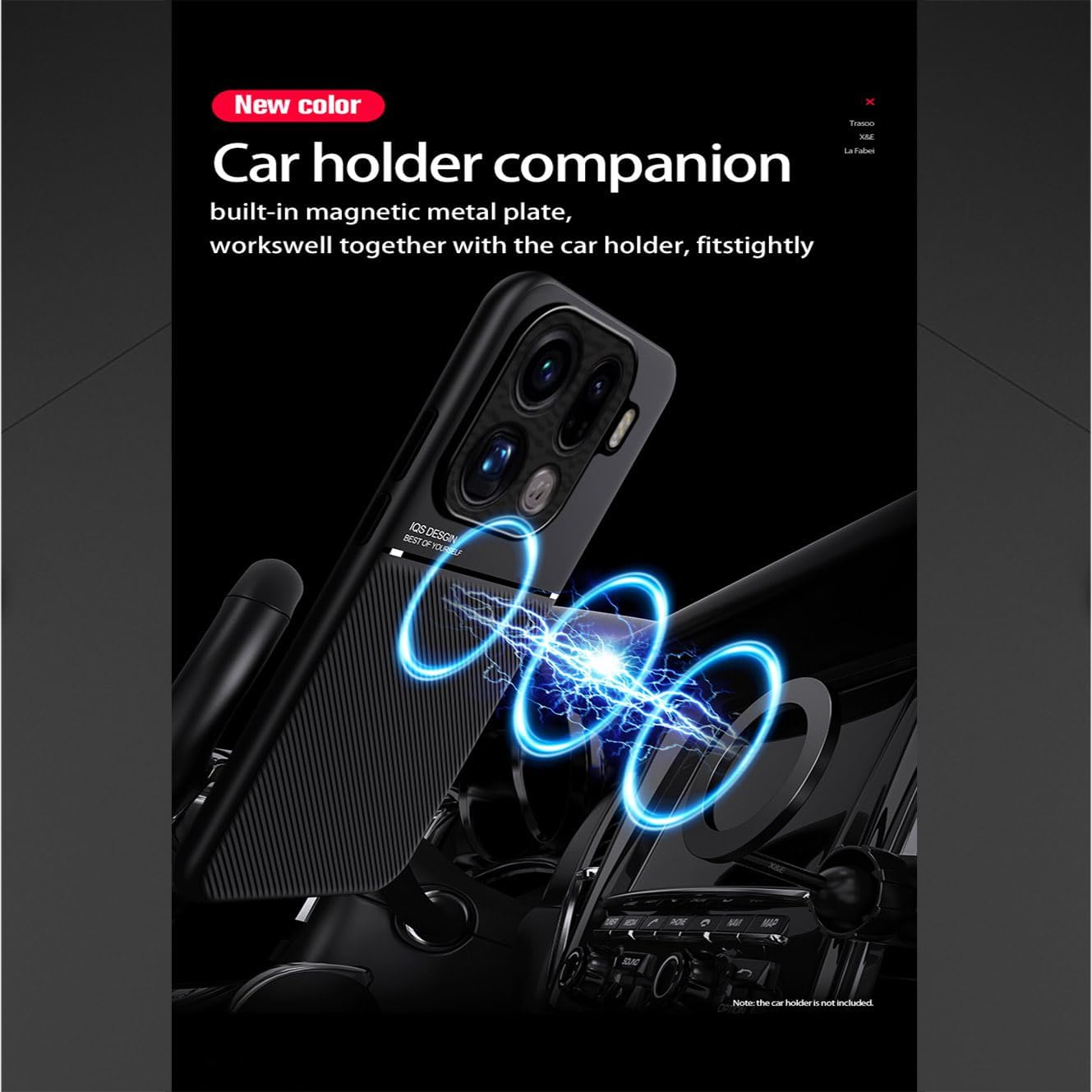 YUECXIN Case for Oppo Find X9 Pro, Ultra Thin Silky Soft Skin Texture Touch Cover, Simple Stylish Non-Slip Shockproof PU+TPU Silicone Bumper Case Cover. Blue image number 6