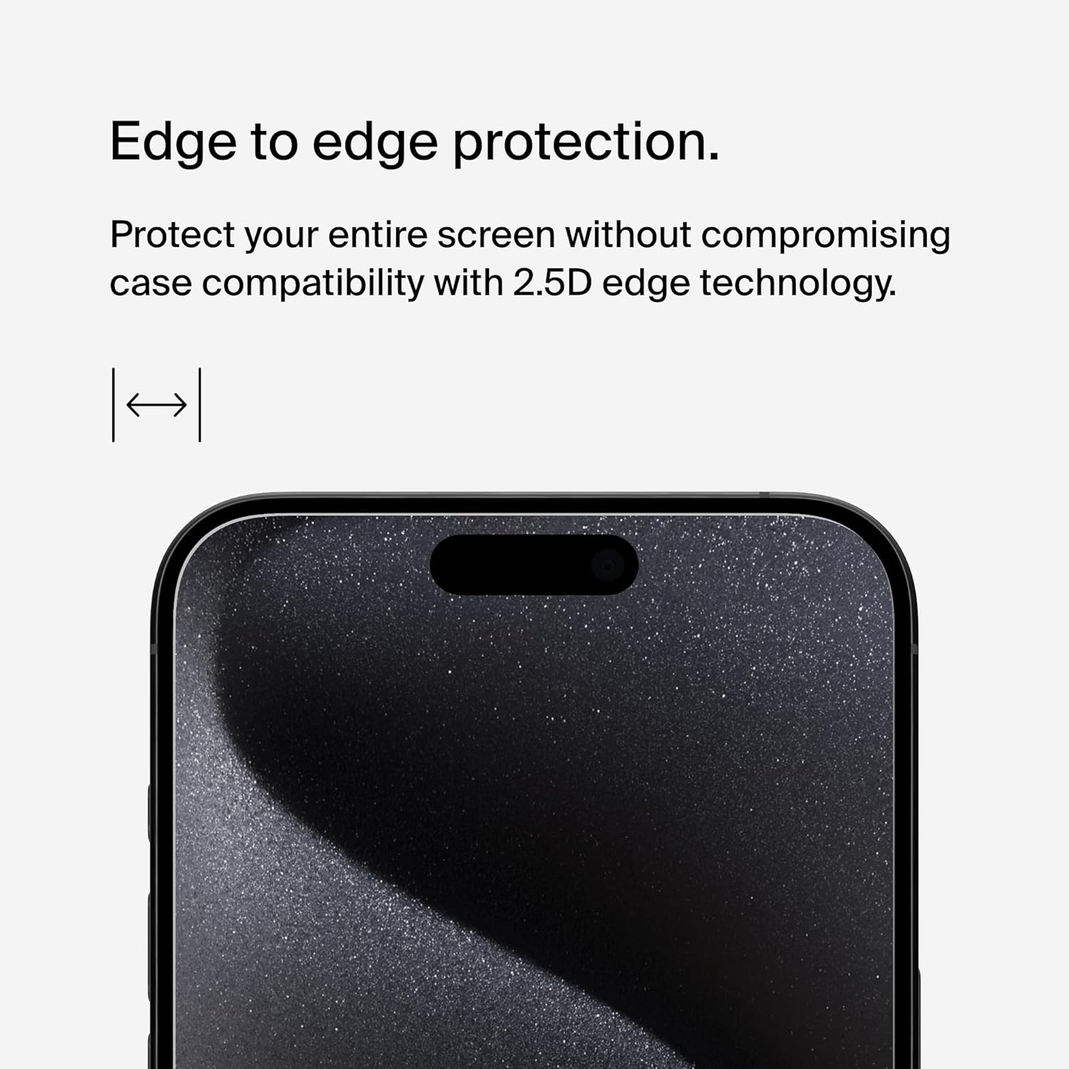 Belkin Screenforce Ultraglass 2 Treated Iphone 15 Pro Screen Protector - Scratch-Resistant, 9H Hardness Tested Glass W/Slim Design - Includes Easy Align Tray for Bubble-Free Application