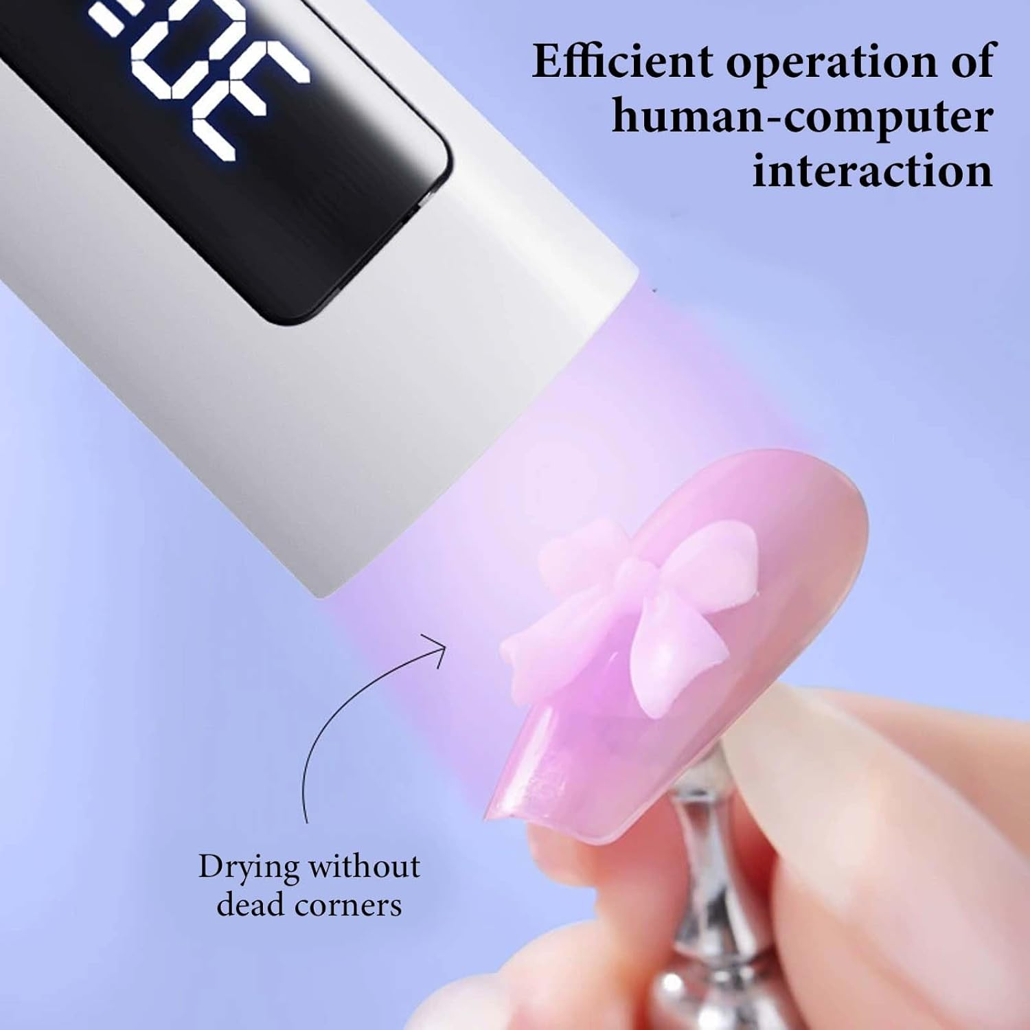 UV Lamp for Gel Nails, 30/60S Portable Mini UV Nail Lamp, UV LED Lamp for Nails, LED Nail Dryer, Portable Small UV Nail Lamp for Gel Nail Polish for Curing Nail Glue & Nail Tips (White)