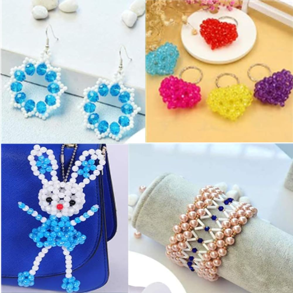 Loopunk 4 Roll Transparent Fishing Thread, Fishing Line Nylon Fish Fishing Line Spool Beading String Jewelry Beading Thread for DIY Crafting, 0.4Mm, 0.7Mm, 0.5Mm,0.25Mm Fishing Line Clear Invisible. image number 4