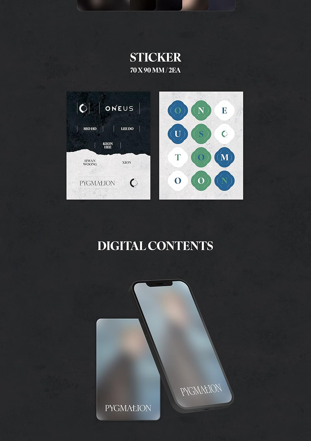 ONEUS PYGMALION 9Th Mini Album POCA Version Photostand+1P QR Card+2P Photocard+2Ea Sticker+Tracking Sealed image number 3