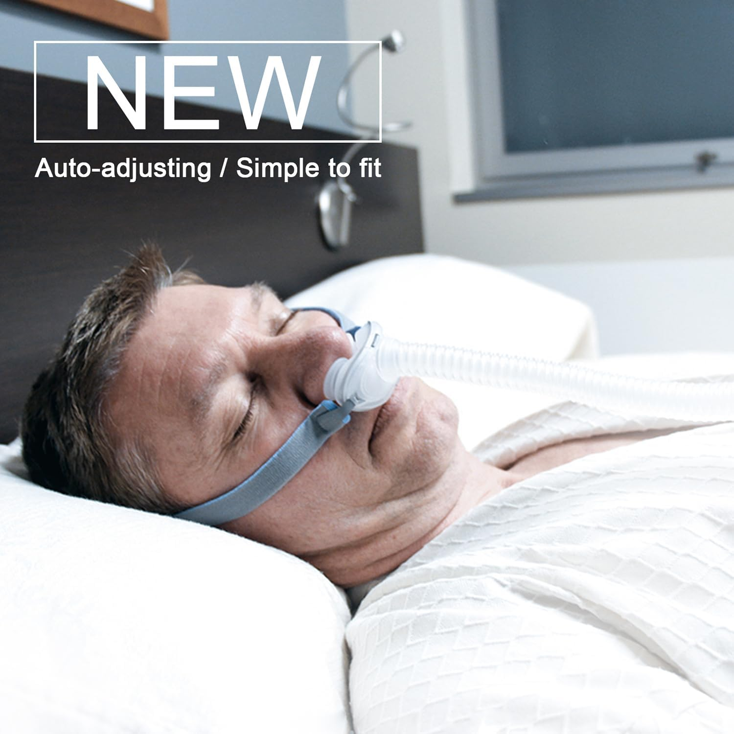 Upgraded Headgear Strap for Airfit P10 / N30 Airsense 10 Nasal Pillow Frame with Build-In Full Adjustable Velcro Blue Compatible for Resmed Airfit P10 N30